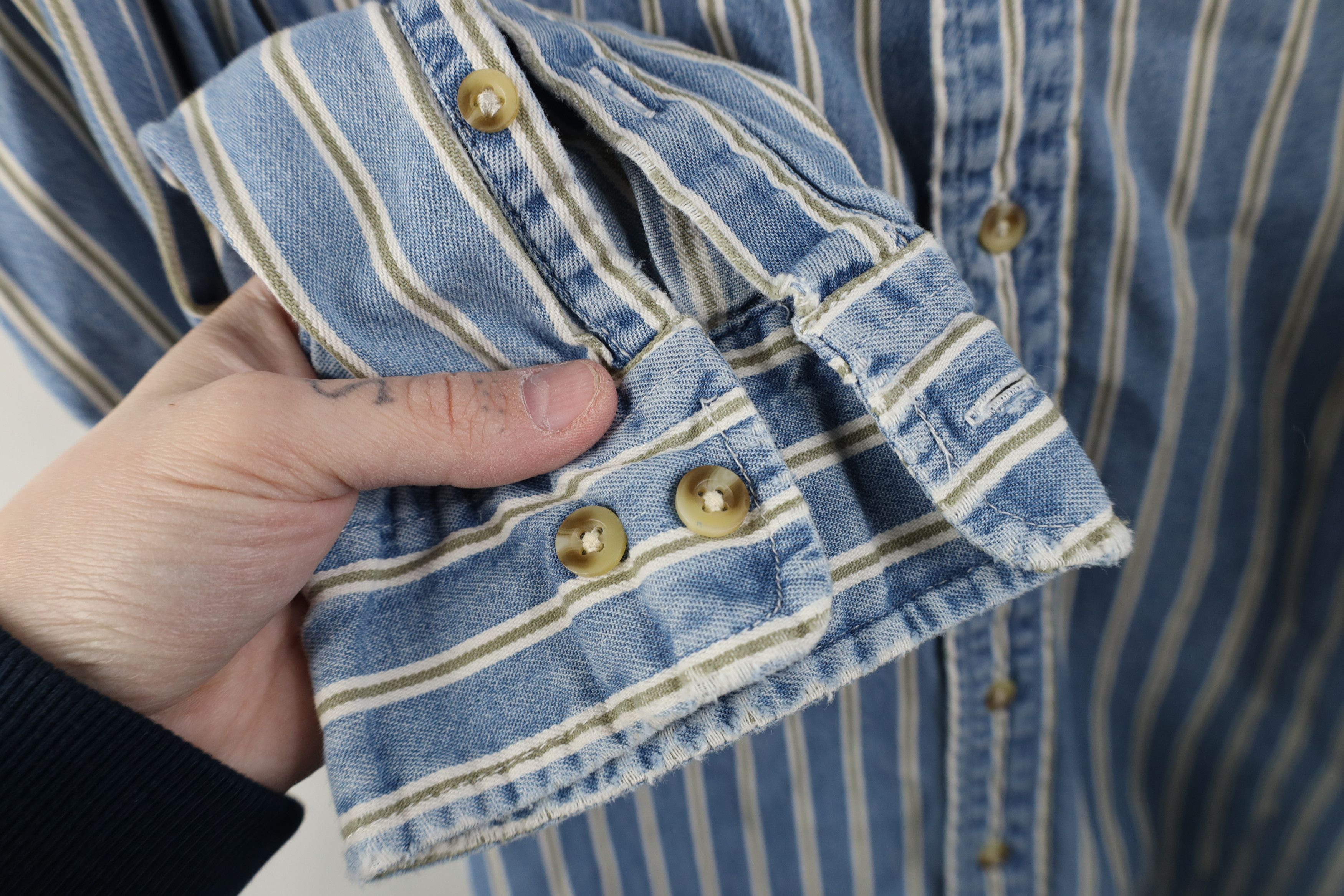 Vintage Vintage 90s Streetwear Denim Collared Button Down Shirt Size US XL / EU 56 / 4 - 8 Thumbnail