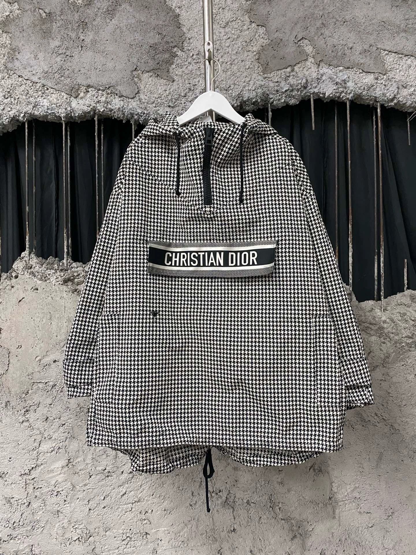 Dior カバーオール Dior Dior Half-Zip Houndstooth Shell Jacket XS New | Grailed