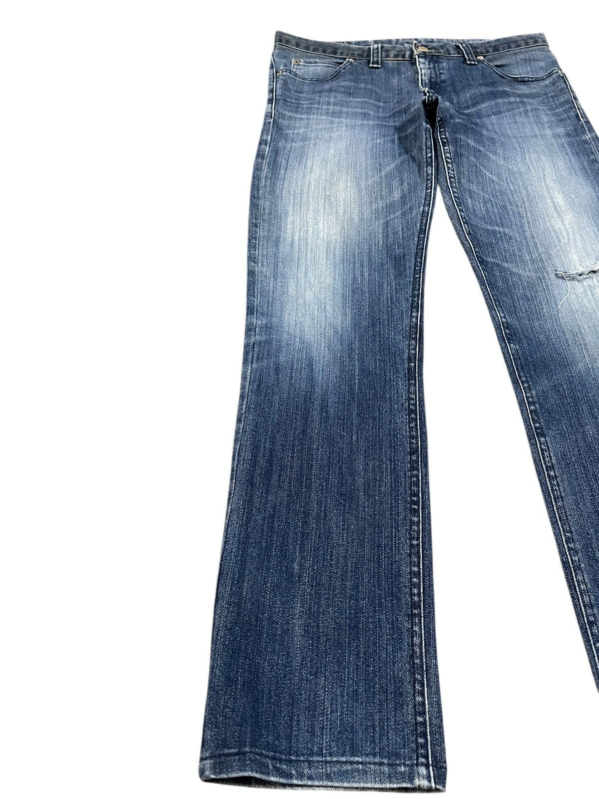 Blue Blue Japan × HOLLYWOOD RANCH MARKET × Japan Blue Vintage Hollywood Ranch Market Slim Fit Distressed Denim Size US 32 / EU 48 - 4 Thumbnail