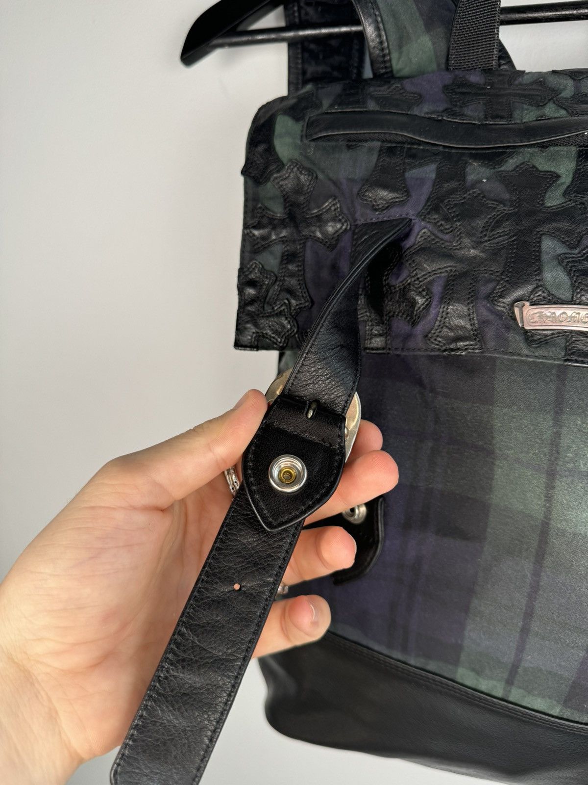 Chrome Hearts ULTIMATE GRAIL🏁EARLY 2000'S PLAID CROSS PATCH MOTO BACKPACK Size ONE SIZE - 18 Thumbnail