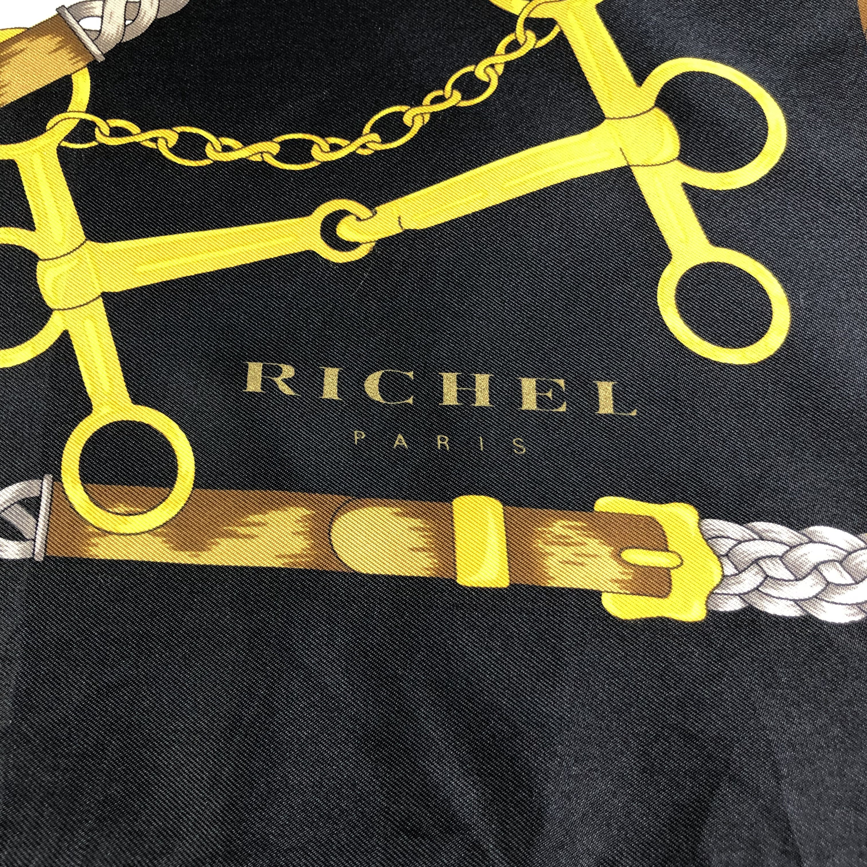 Vintage Richel Paris Hand Rolled Silk Scarf M492 Size ONE SIZE - 3 Thumbnail