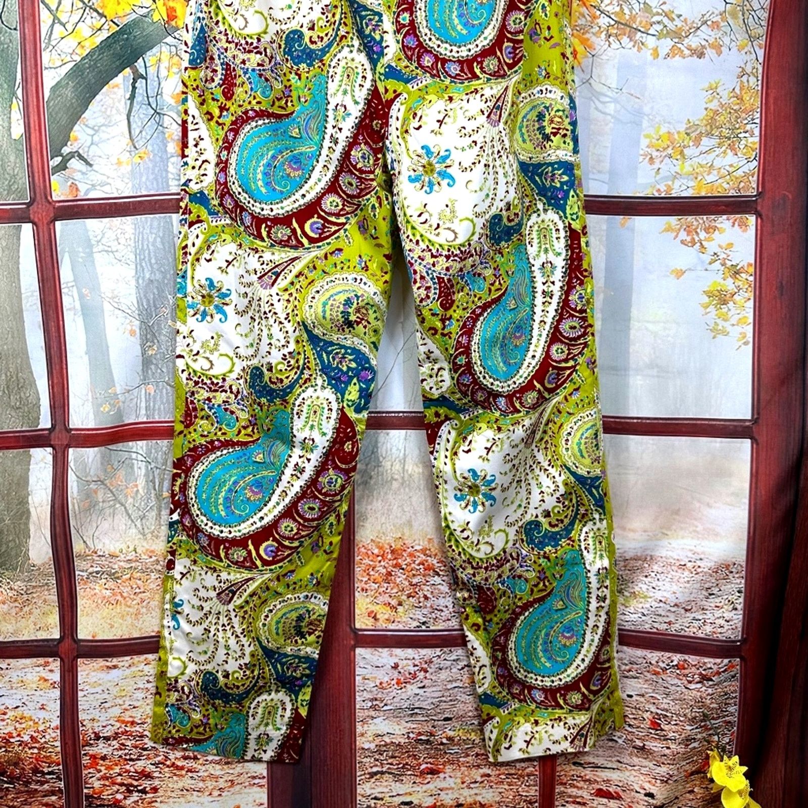 Other Sally Bridge Audrey Dress Pants - Paisley - size M Size 29" - 9 Thumbnail