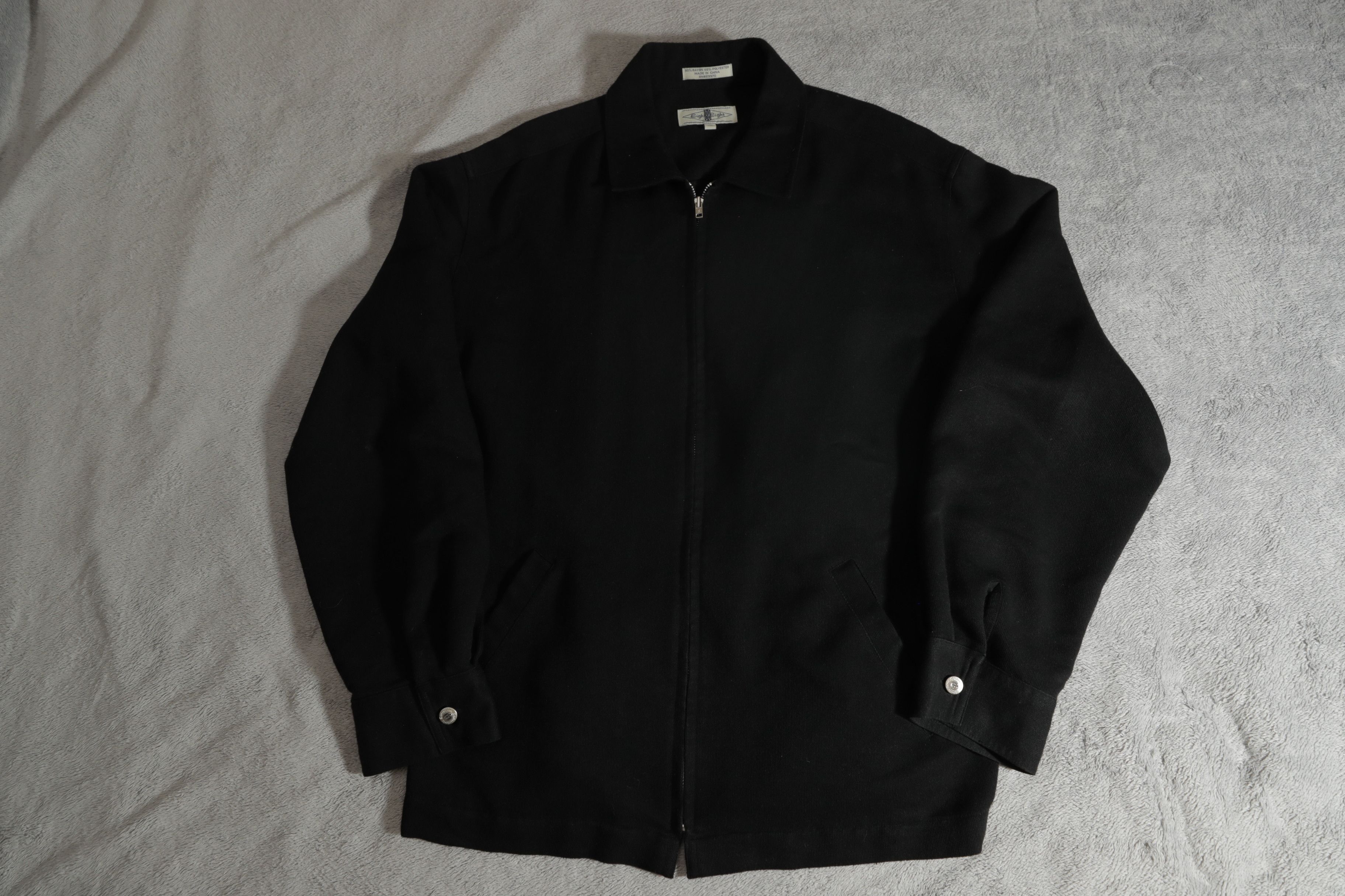 Eighty Eight Eighty Eight Vintage Collared Zip Up Black Jacket (XL) Size US XL / EU 56 / 4 - 9 Thumbnail
