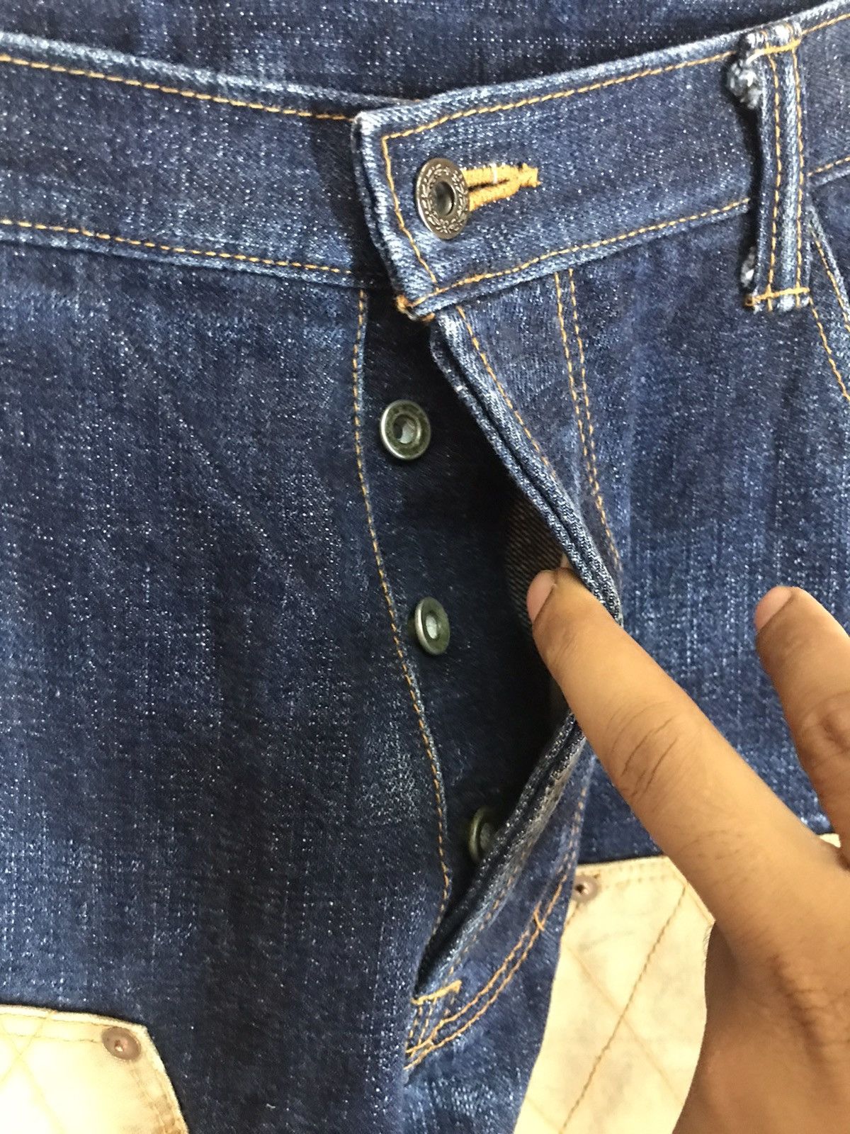 Indigo ‼️UNION BROS JAPAN MADE DOUBLE KNEE INDIGO SELVEDGE DENIM‼️ Size US 33 - 6 Thumbnail