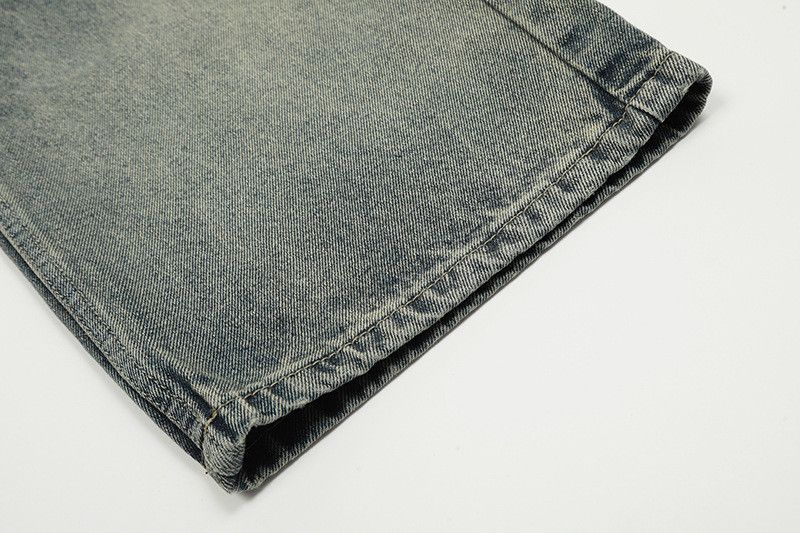 Vintage American retro street cleanfit whiskered washed jeans Size US 32 / EU 48 - 6 Thumbnail