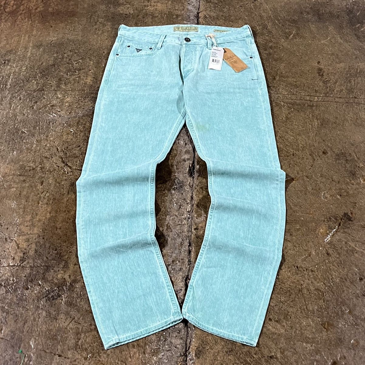 Guess × Vintage Crazy Vintage Guess Jeans New w/ Tags 90s Y2K Unique Size US 34 / EU 50 - 2 Thumbnail
