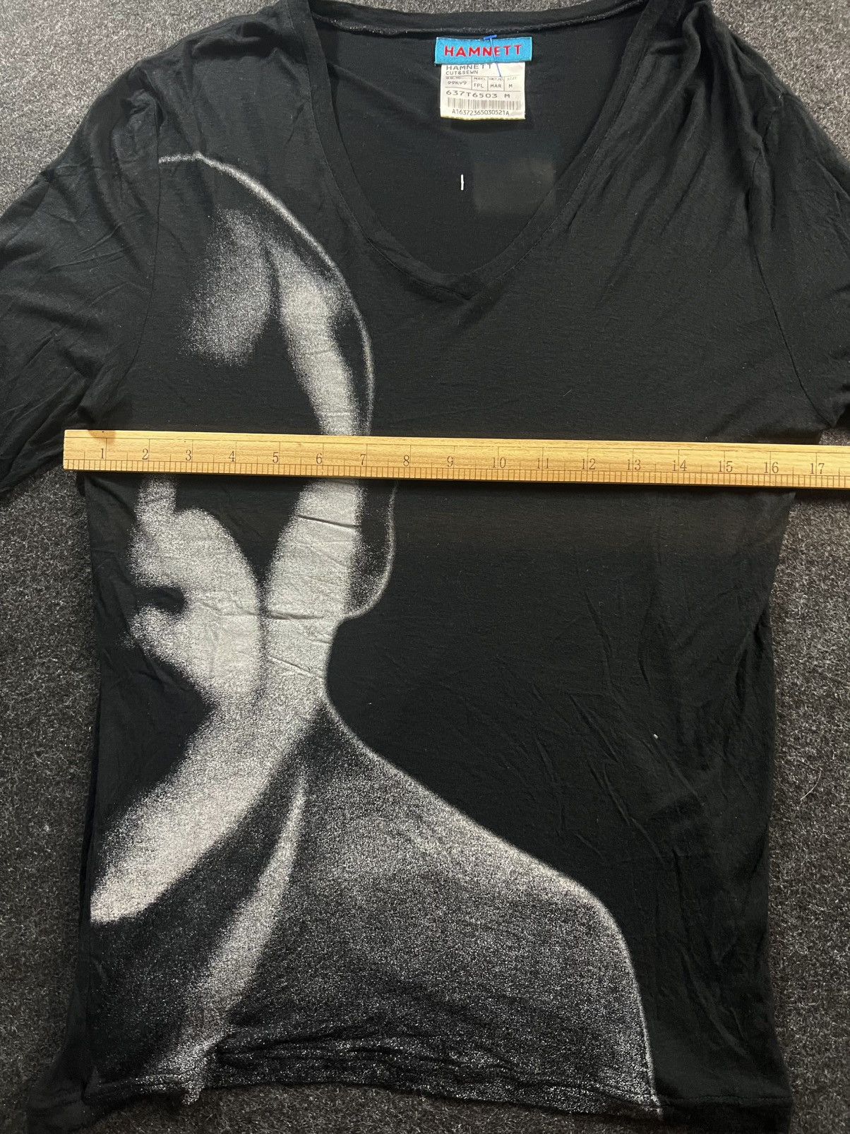 Katharine Hamnett London RARE Vintage Katharine Hamnett Clown Face Mesh Long Sleeve Size US M / EU 48-50 / 2 - 4 Thumbnail