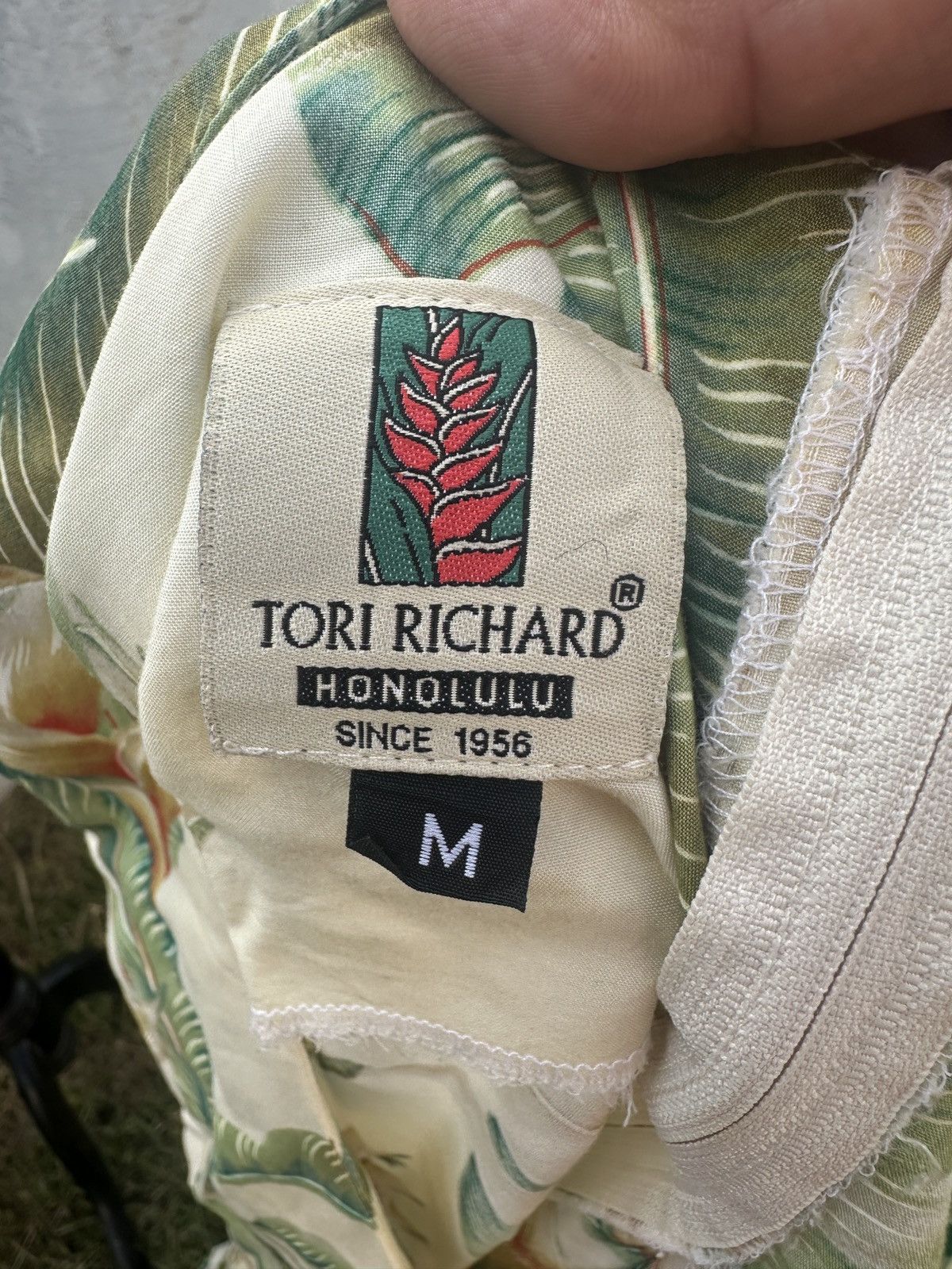 Tori Richard Tori Richard Dress Bird of Paradise Beige/Green Women's M Size M / US 6-8 / IT 42-44 - 3 Thumbnail