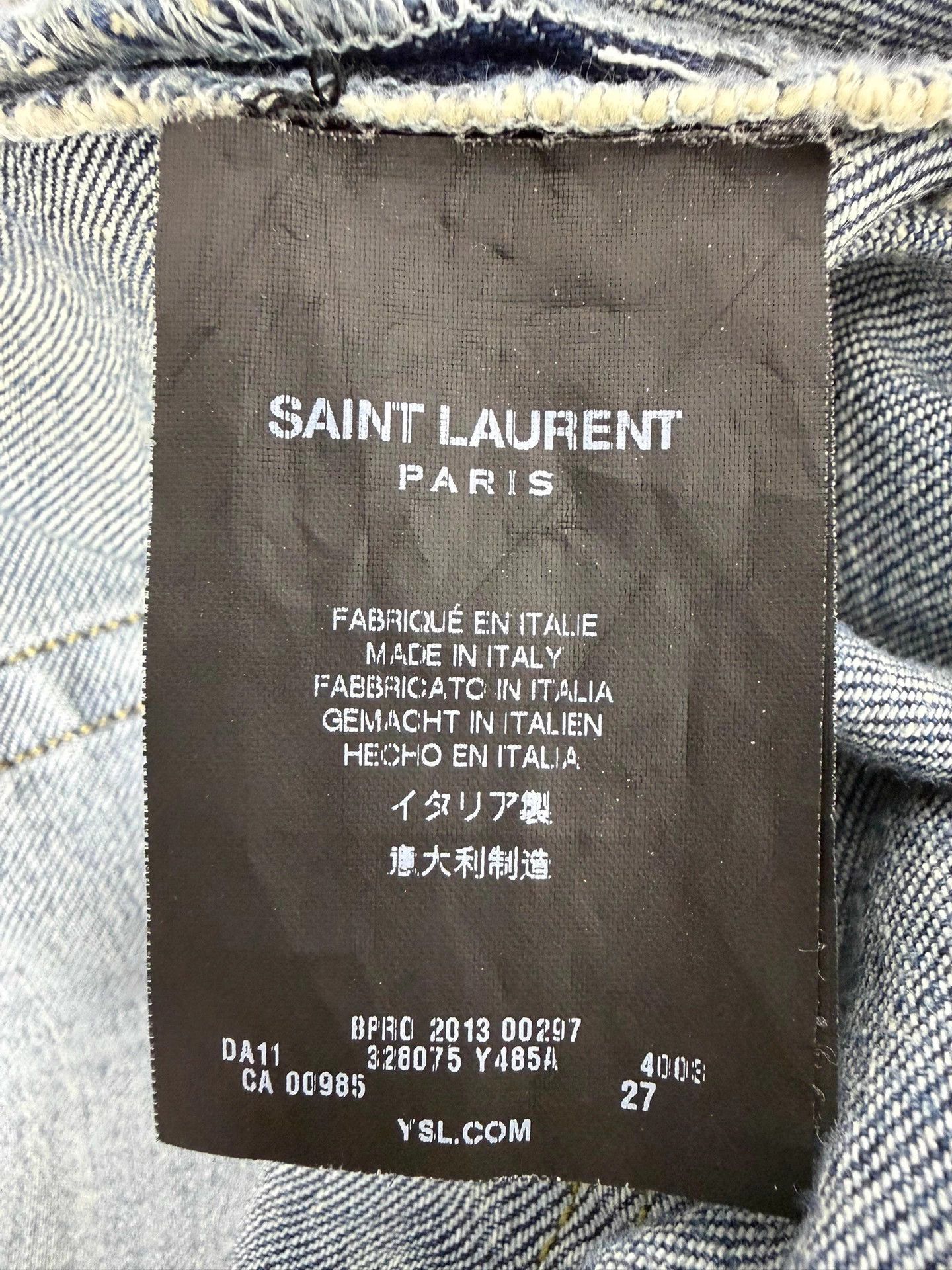 Saint Laurent Paris SLP 13fw 27 cat whisker distressed denim new w/ tags Size 27" / US 4 / IT 40 - 6 Thumbnail
