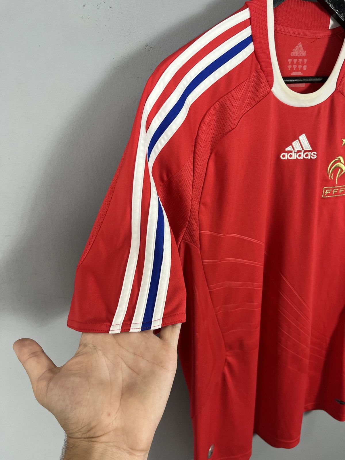 Adidas FRANCE 2008 2009 AWAY SHIRT FOOTBALL SOCCER JERSEY Size US M / EU 48-50 / 2 - 6 Thumbnail