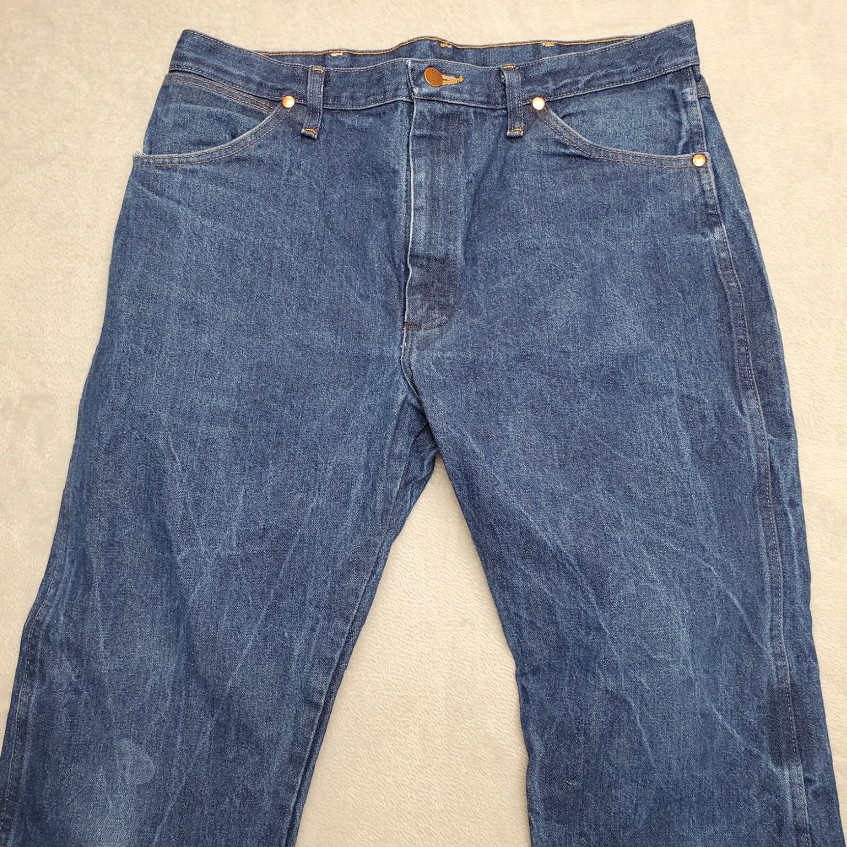 Wrangler VINTAGE Wrangler Jeans Men 36x30 Blue Denim Pants 13MWZ Western Cowboy Pants Jeans Size US 36 / EU 52 - 3 Thumbnail
