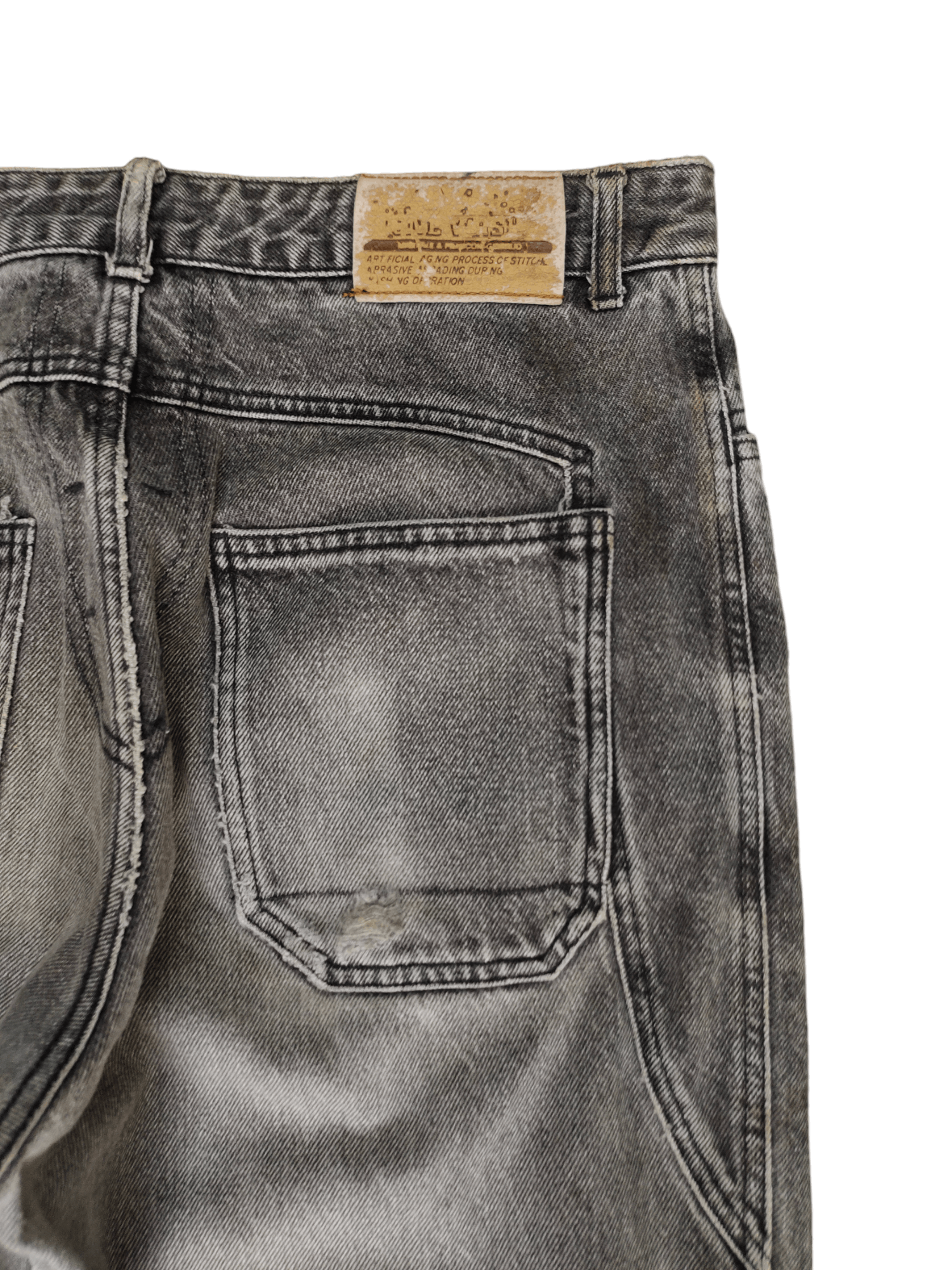 Marithe + Francois Girbaud Vintage 90s Marithe Francois Girbaud Faded Distress Jeans Size US 33 - 12 Thumbnail