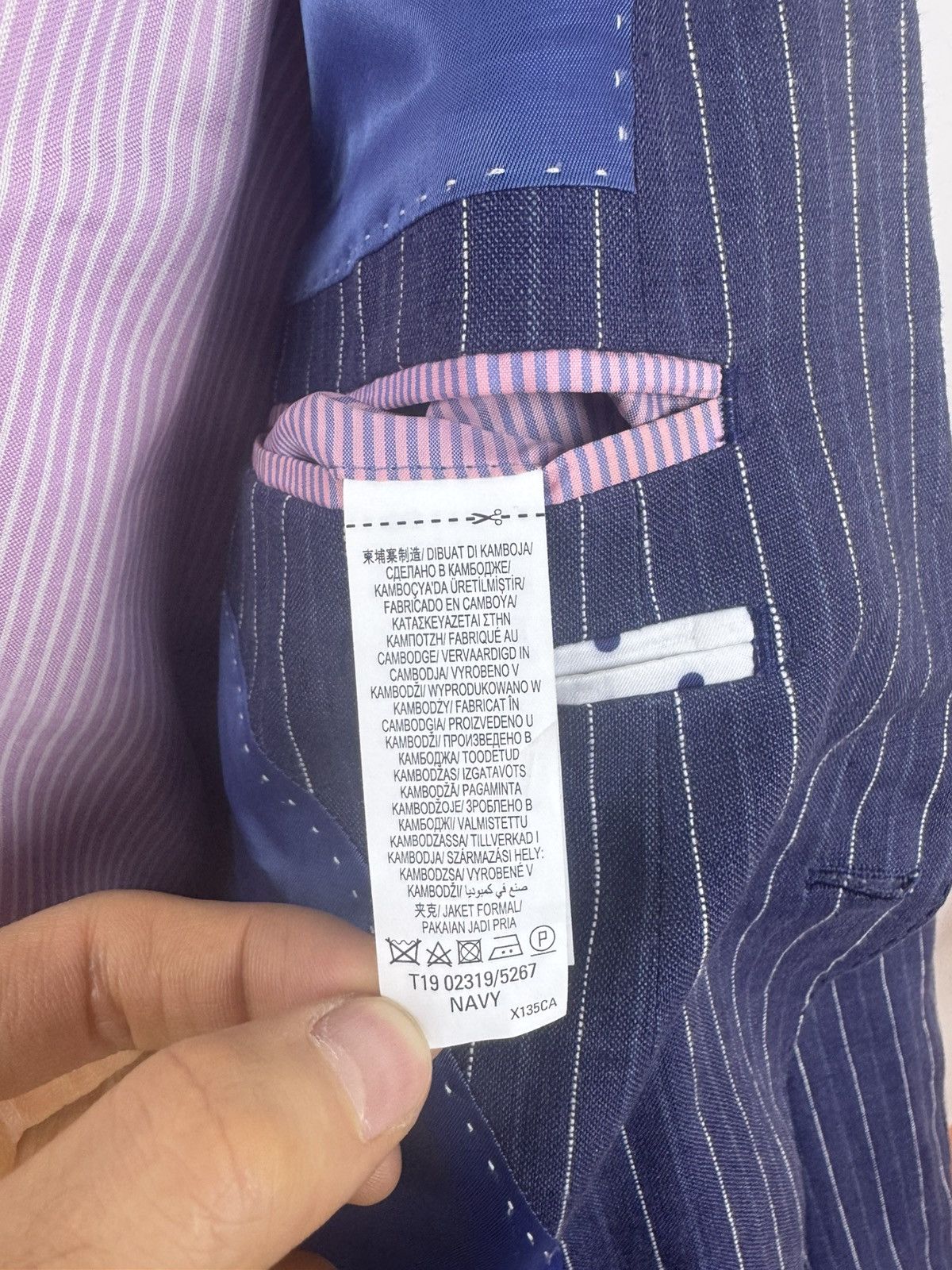 Marks & Spencer Mark&Spencer NOVA Luxury Fides Italian Fabric Linen Blazer Size 44R - 12 Thumbnail