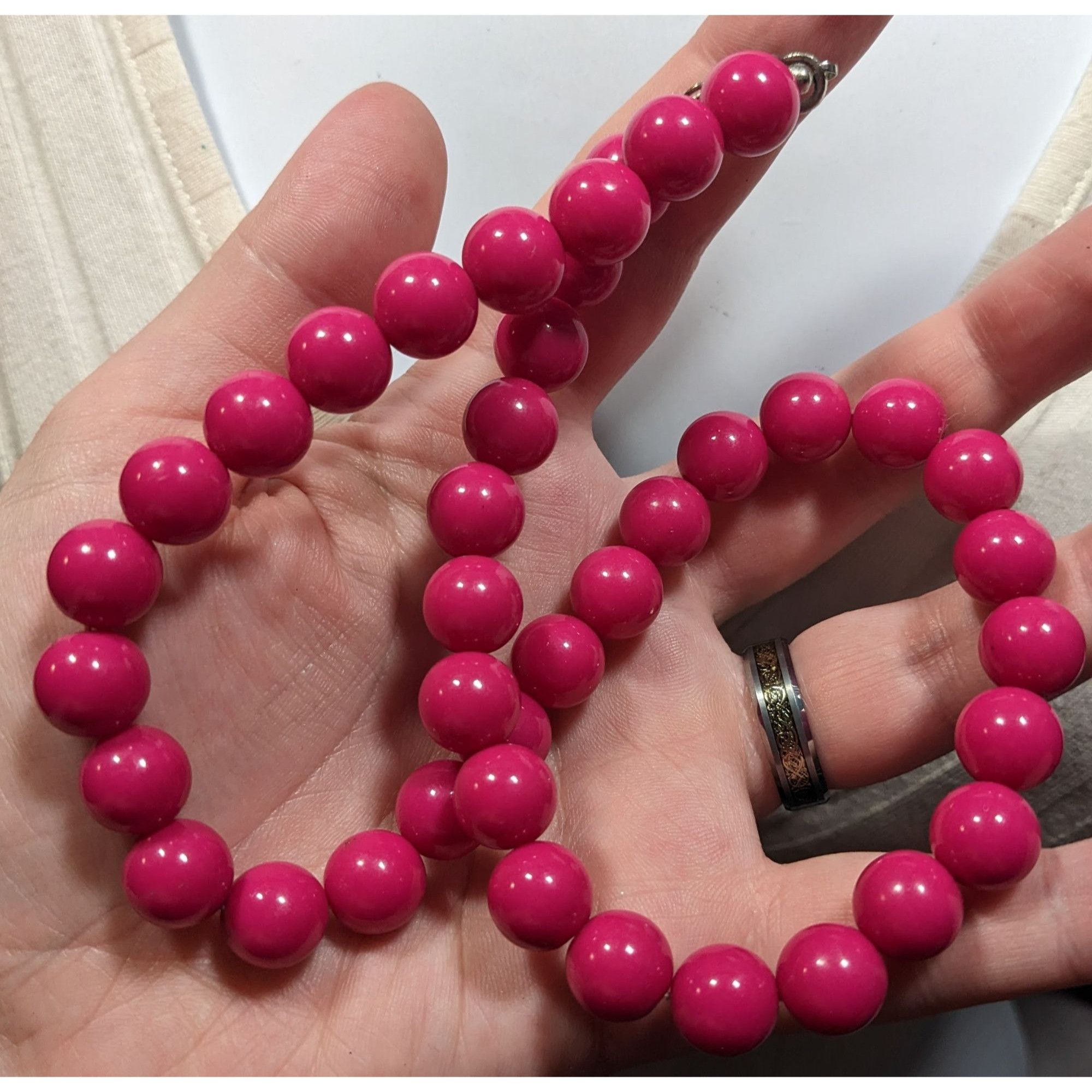Other Casual Single Strand Pink Beaded Necklace Size ONE SIZE - 3 Thumbnail