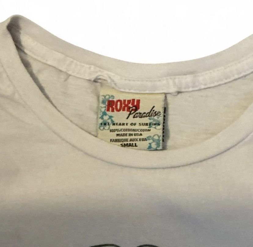 Other White Roxy surf t-shirt with blue and grey print Size S / US 4 / IT 40 - 3 Thumbnail