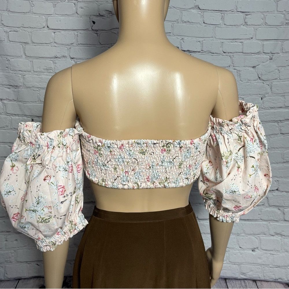 Other NWT New $145 WEWOREWHAT Coco Off-The-Shoulder Crop Top Size Size XL / US 12-14 / IT 48-50 - 8 Thumbnail