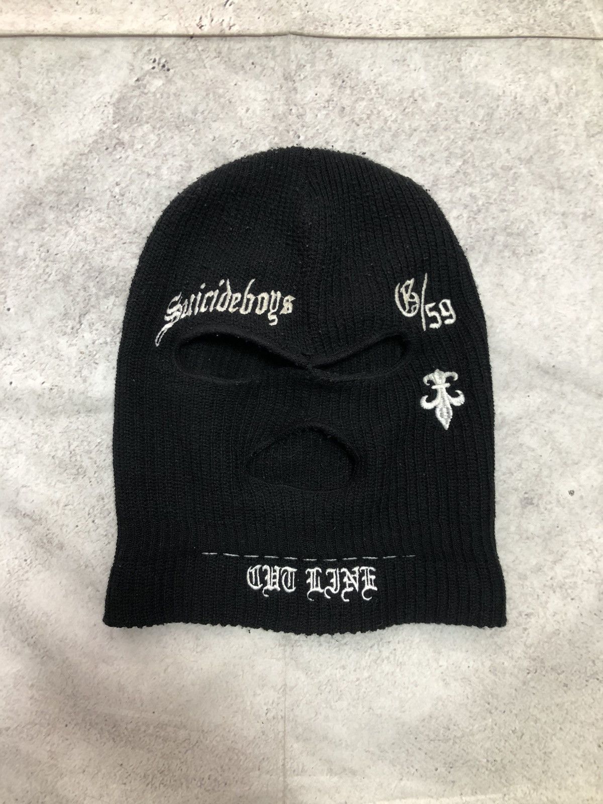 image of Fuck The Population x G59 Records G59 Suicideboys Official Merch Balaclava / Beanie in Black, Men's