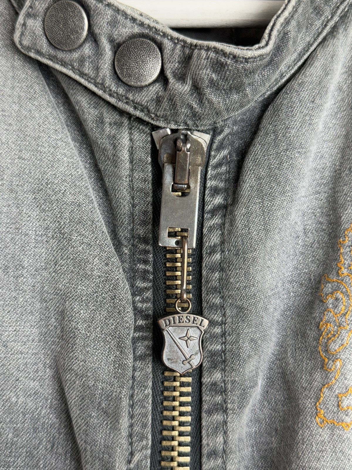 Diesel Vintage y2k Diesel cropped moto biker jacket S opium grunge Size S / US 4 / IT 40 - 4 Thumbnail