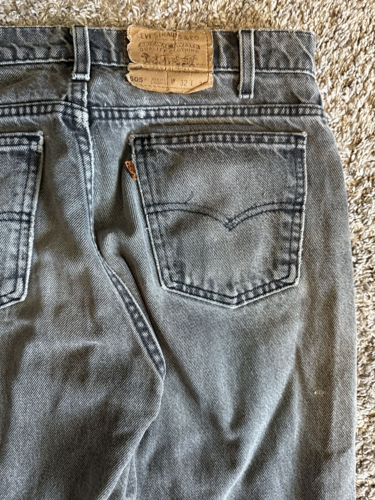 Levi's Vintage Thrashed Orange Tab Black Levi 505 Size US 30 / EU 46 - 5 Thumbnail
