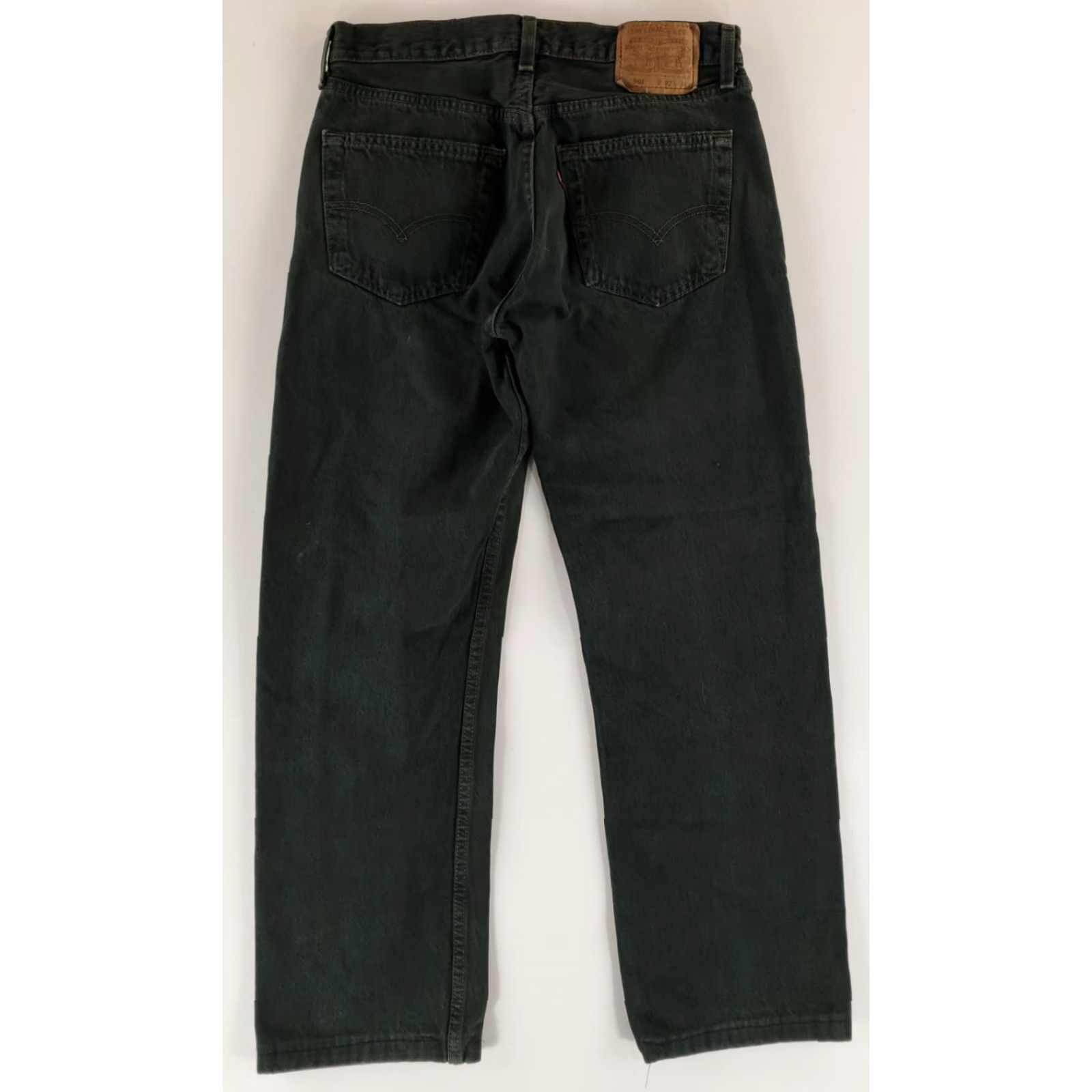 Levi's VINTAGE Levi's 501 Jeans Green Made USA Hemmed Mens 32x34 31x27.5 Actual 90s Straight Size US 31 - 5 Thumbnail