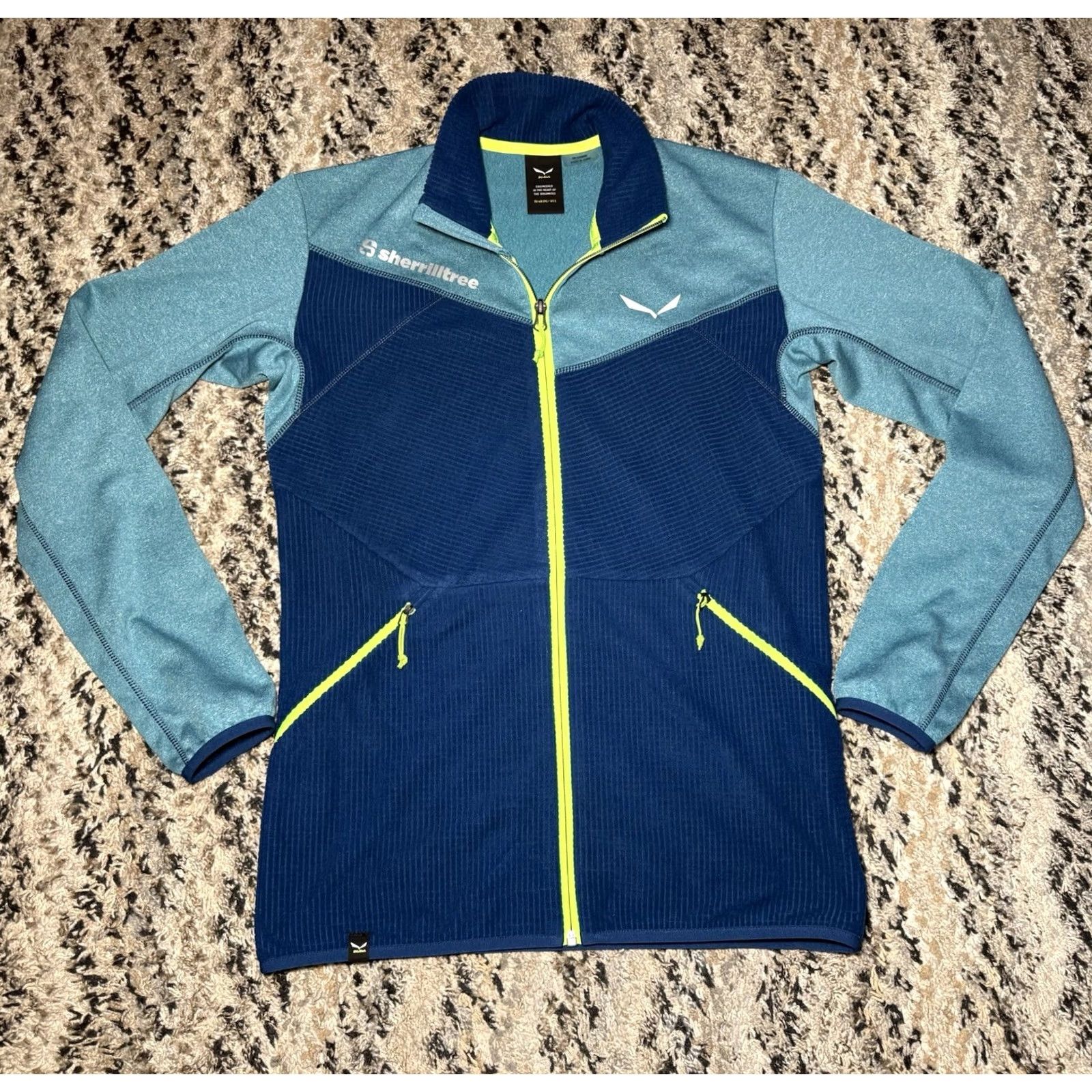 SALEWA VINTAGE Salewa Puez Hybrid Pl M Fleece Men's Small fleece jacket Full Zip Blue Size US S / EU 44-46 / 1 - 2 Thumbnail