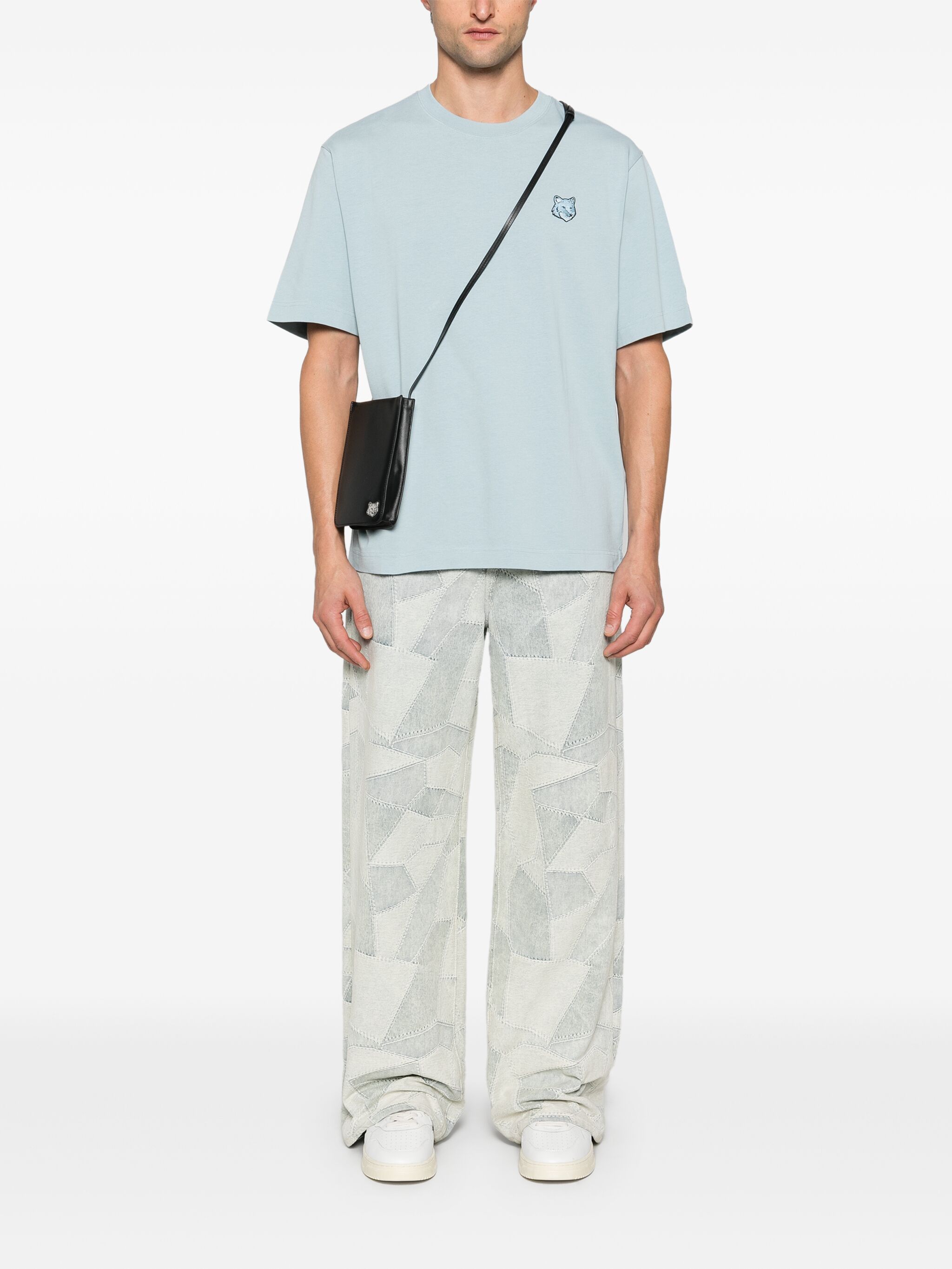 Maison Kitsune o1s22i1n1124 Oversized Bold Fox Head T-Shirt in Light Blue Size US L / EU 52-54 / 3 - 2 Thumbnail