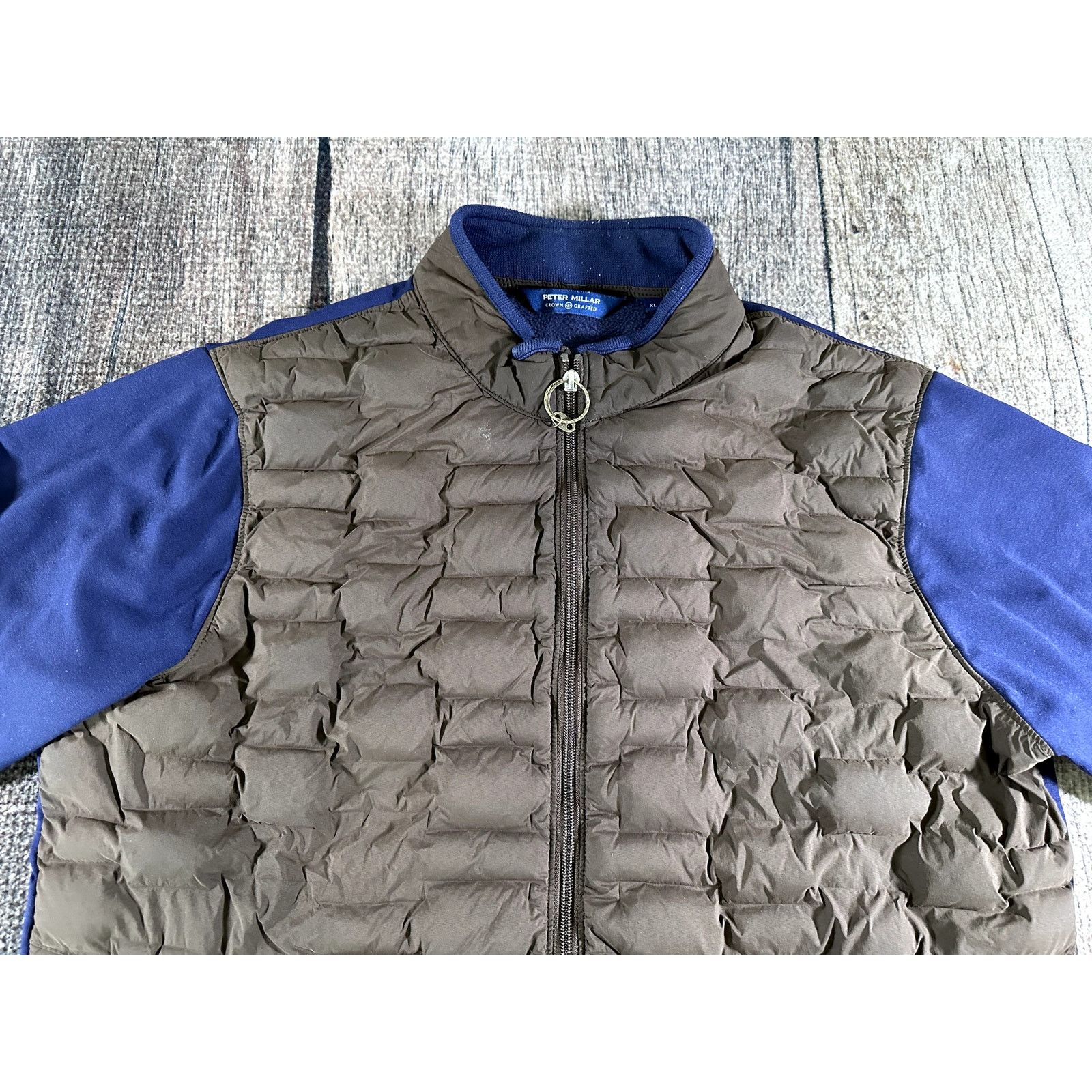Peter Millar Peter Millar Crown Crafted Blaze Hybrid Jacket XL Brown Blue Size US XL / EU 56 / 4 - 2 Thumbnail