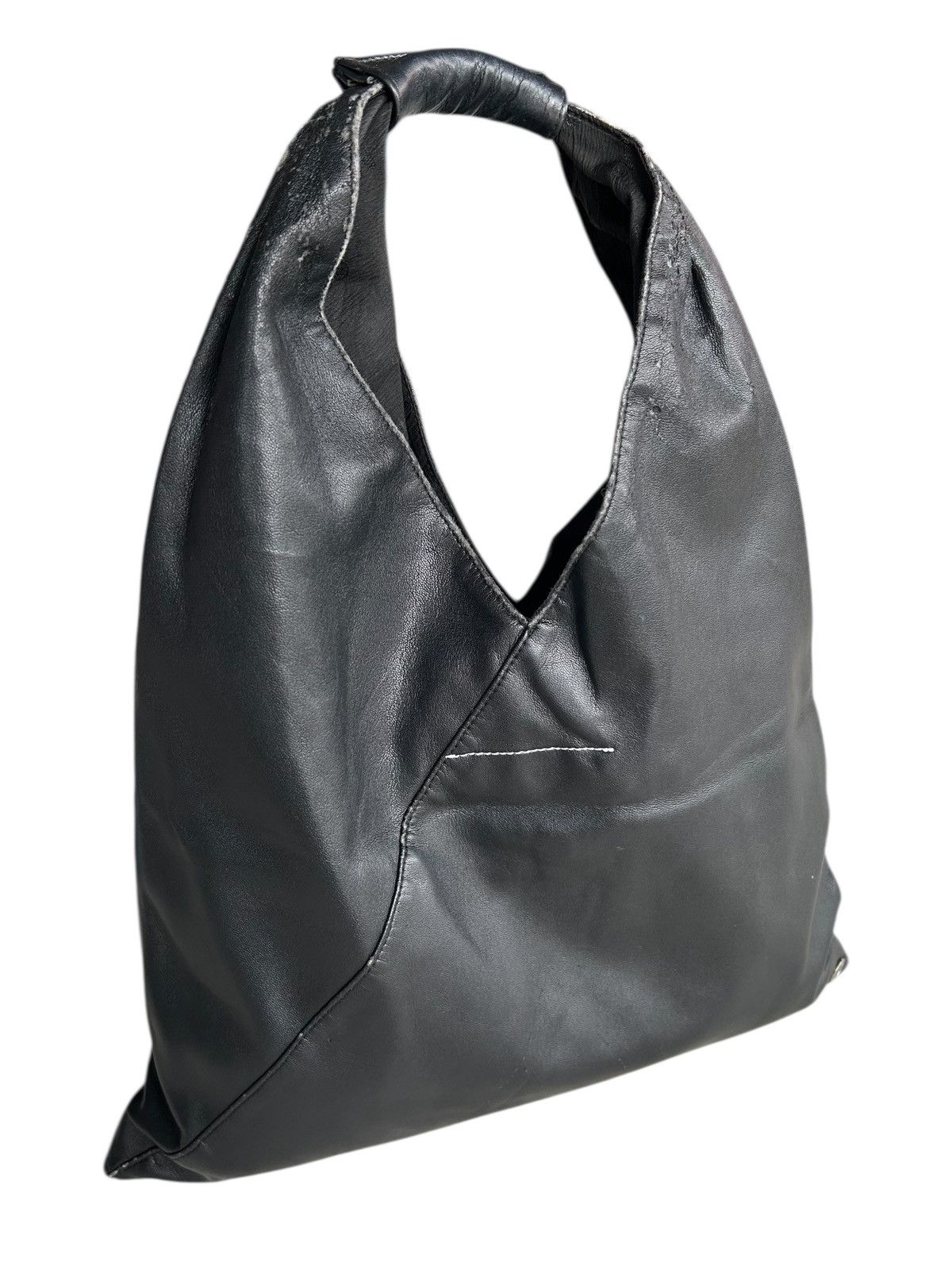 Maison Margiela MM6 - Maison Margiela Leather Distressed Tote Bag Size ONE SIZE - 1 Thumbnail