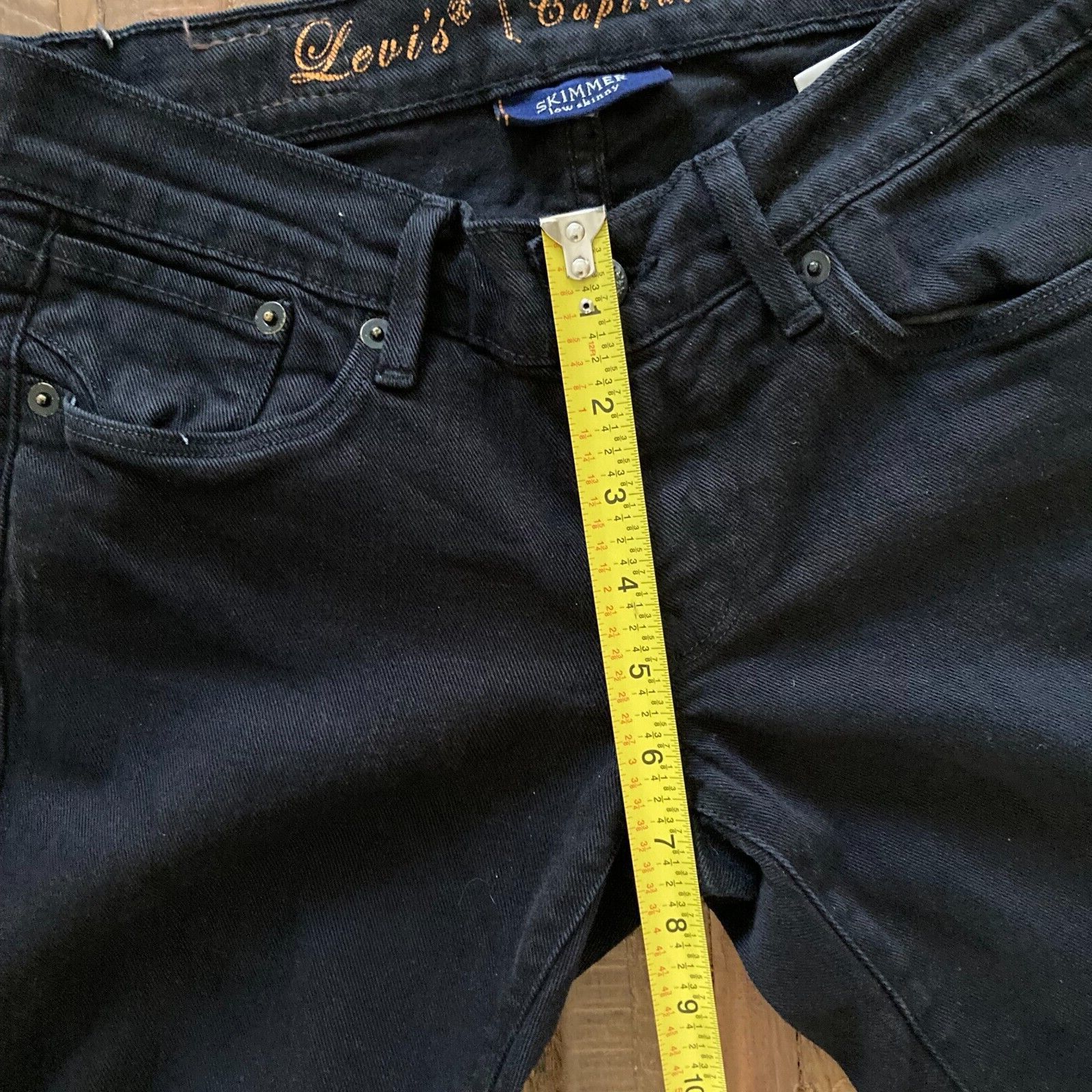 Levi's Levis Capital E Women's "Skimmer" Low Skinny Black W 25 Size 25" / US 0 / IT 36 - 6 Thumbnail