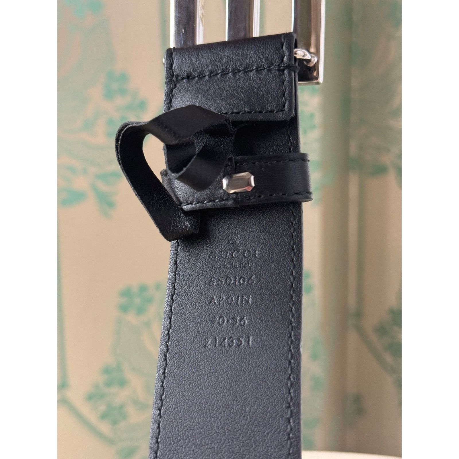 Gucci Gucci Crystal Embellished Black Leather G Buckle Belt 90/36 Size 36 - 9 Thumbnail