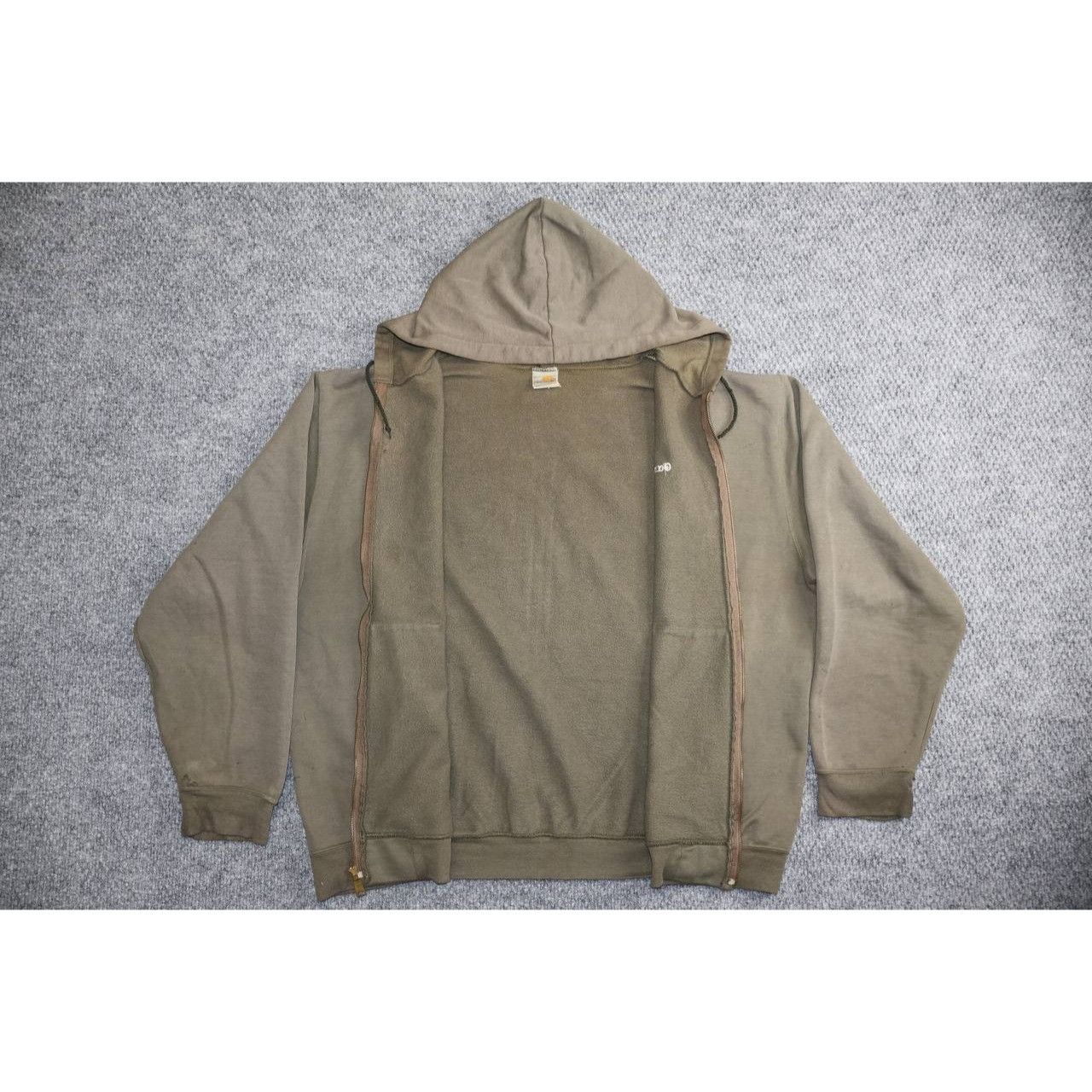 Carhartt Vintage 90s Carhartt Zip Up Hoodie K122 MOS Moss Size 2XL Size US XXL / EU 58 / 5 - 4 Thumbnail