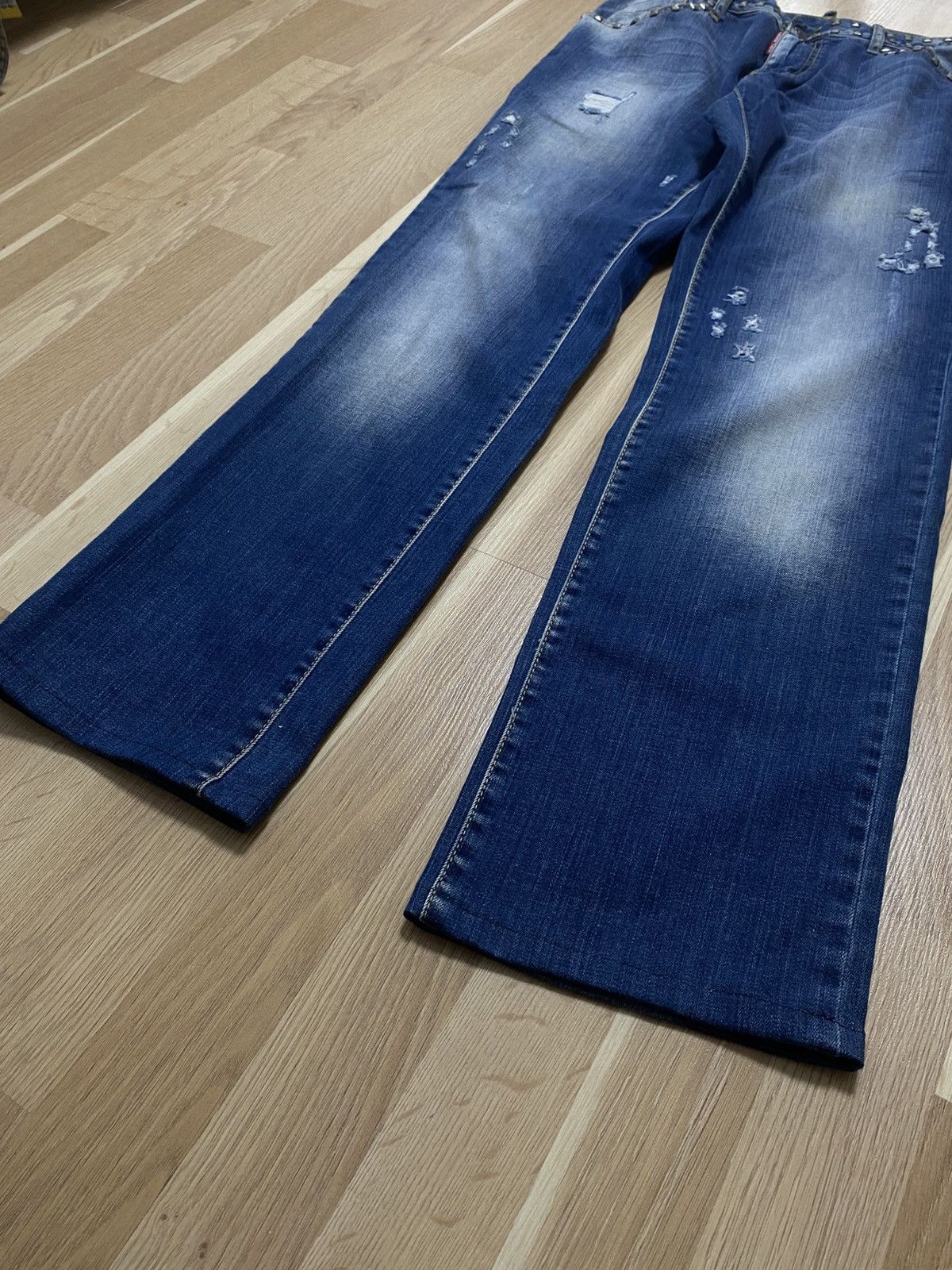 Japanese Brand A/V Japanese Avant-Garde Studded Jeans Size US 32 / EU 48 - 5 Thumbnail