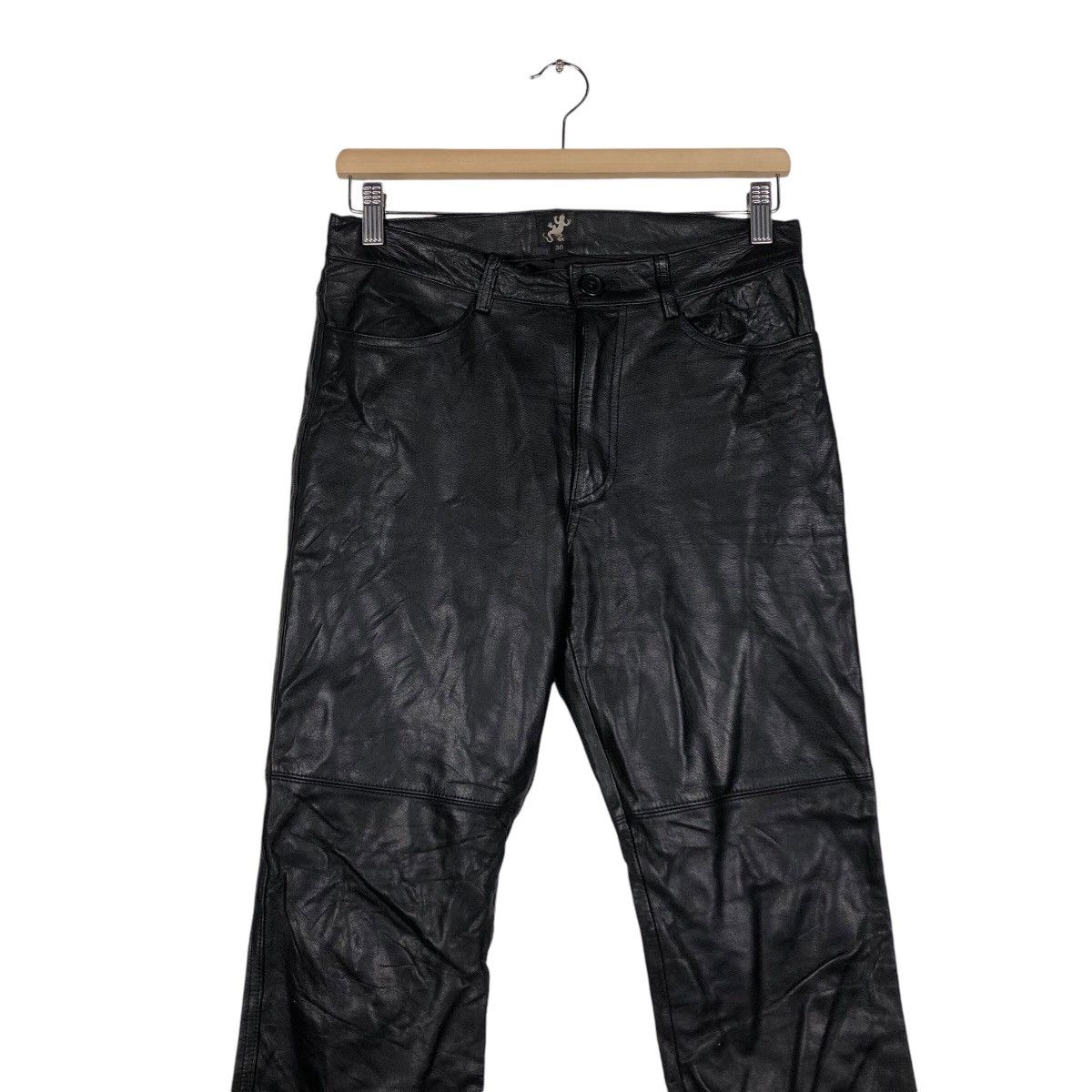 Genuine Leather 📌Vintage Genuine Leather Pants Biker Agnes B. Size US 30 / EU 46 - 4 Thumbnail