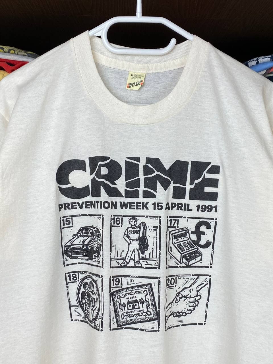 Vintage Vintage Crime Prevention Week 1991 Graphic 90s Tee Size US XL / EU 56 / 4 - 4 Thumbnail