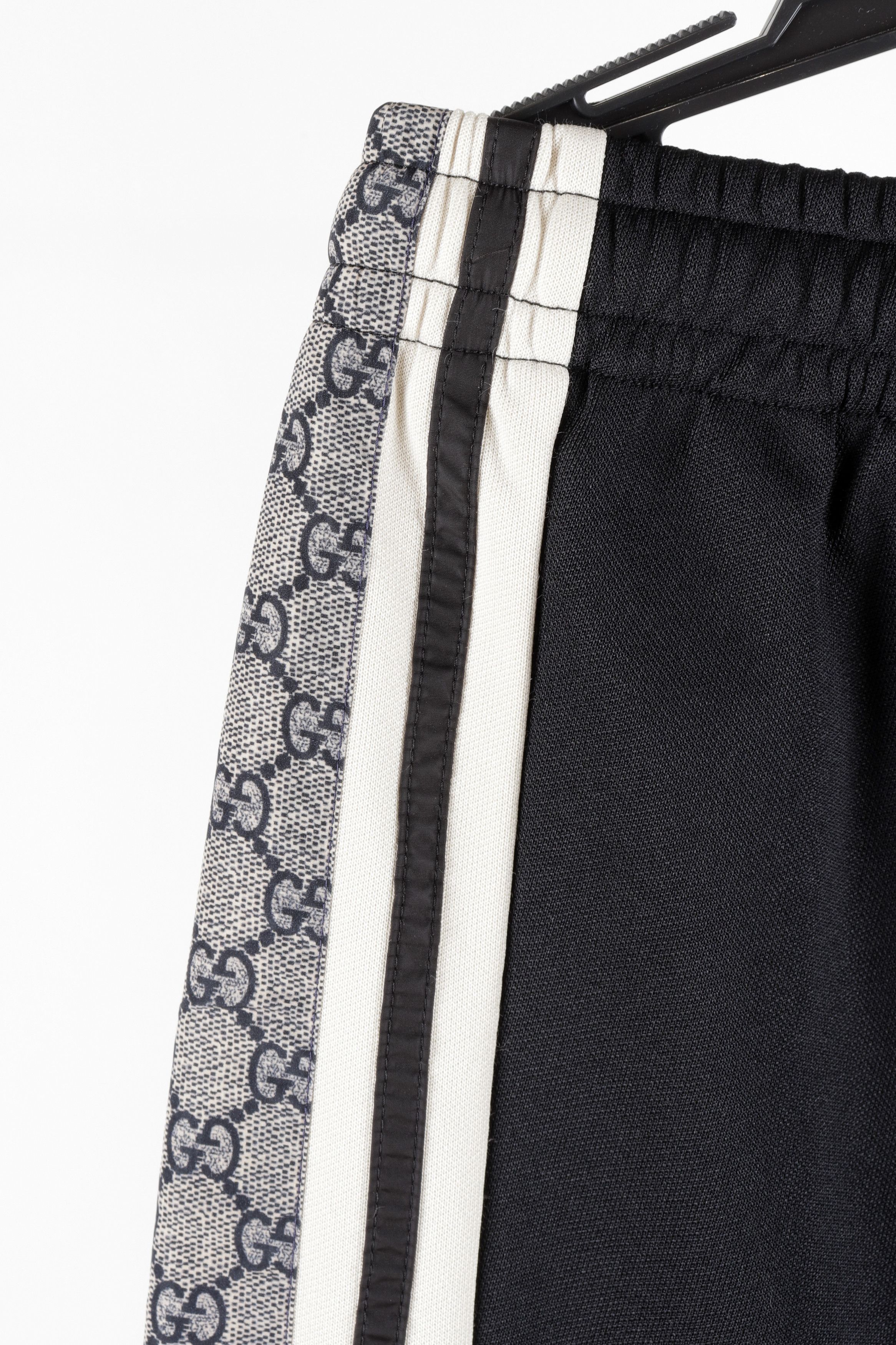 Gucci GUCCI Size S Black GG Monogram Striped Jersey Track Pants Size US 30 / EU 46 - 8 Thumbnail
