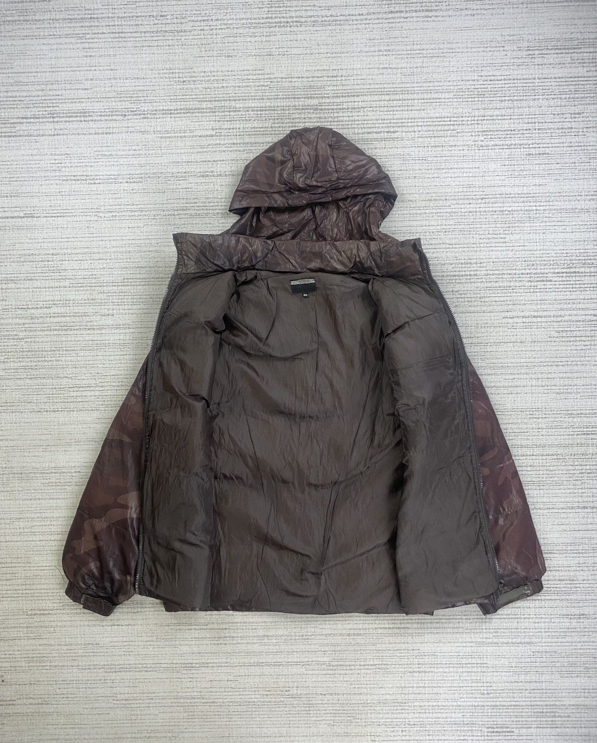 Japanese Brand × Vintage Vtg Natural Basic Cycle Puffer Down Fullzip Hoodie Jacket Size US M / EU 48-50 / 2 - 7 Thumbnail