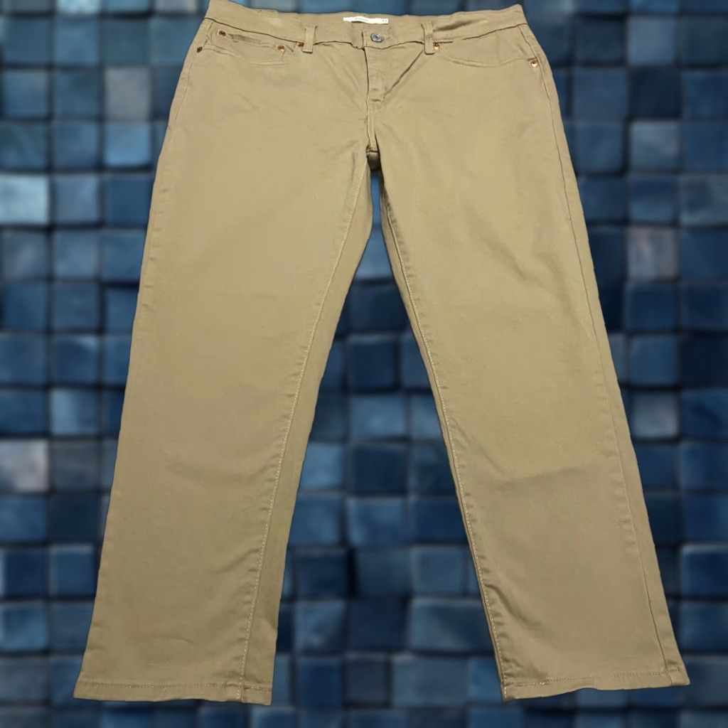 Levi's Levi's Jeans Beige Medium Wash Boyfriend High Rise Straight, Womens, Size 33, 5-Pocket Denim, Regular, Button Zip, Cotton Blend, Stretch Size 24" / US 00 / IT 34 - 1 Thumbnail