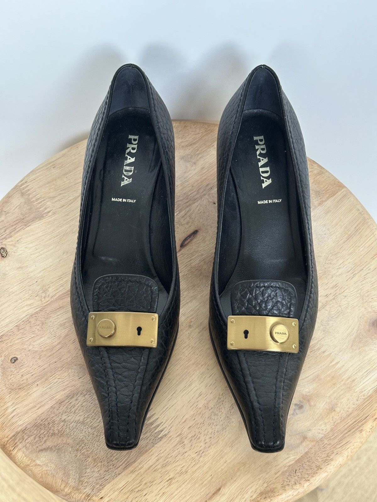 Designer × Prada Prada leather pumps heels Size US 6.5 / IT 36.5 - 5 Thumbnail