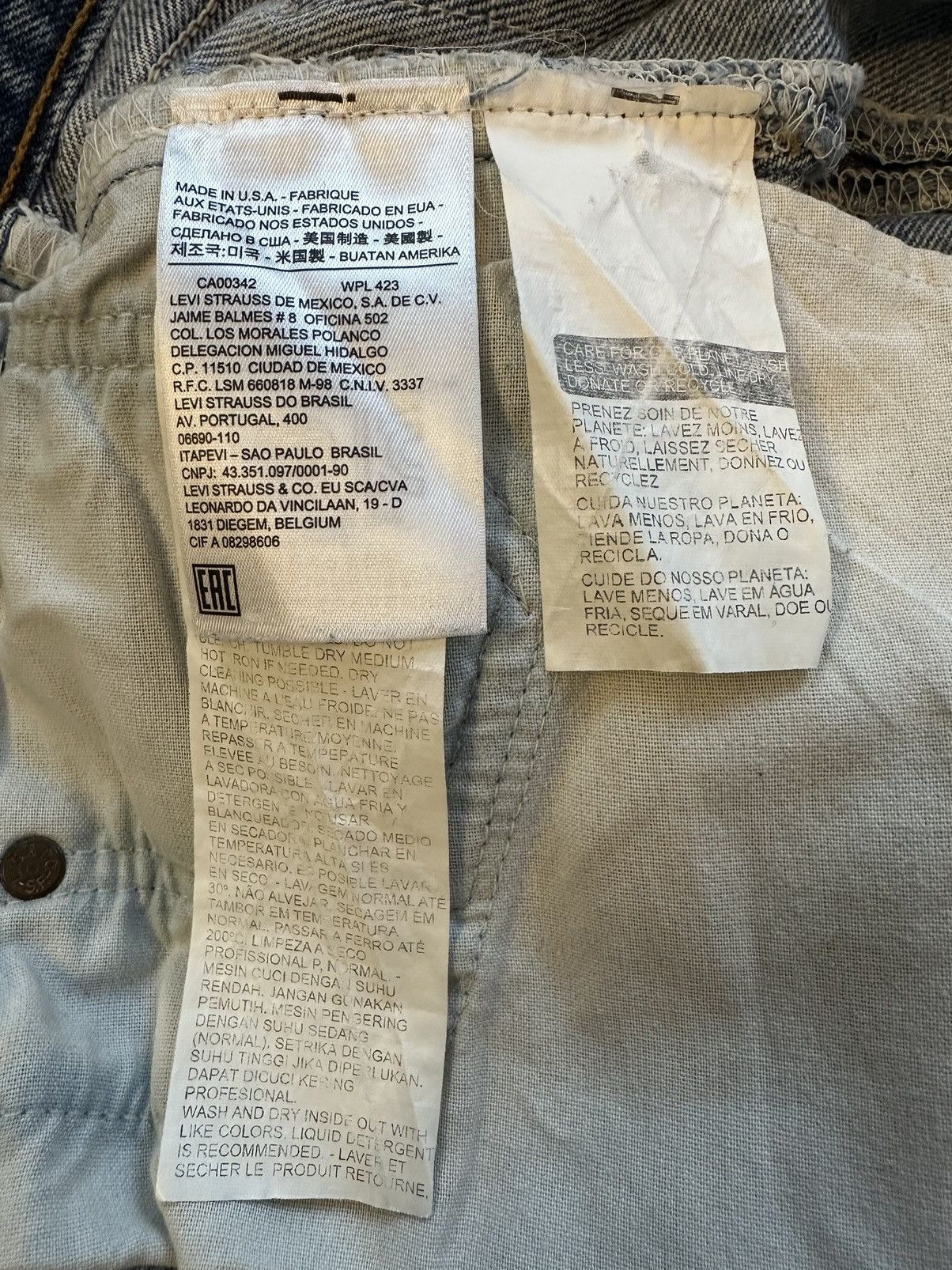 DENIM TEARS × Levi's DENIM TEARS X LEVIS DISTRESSED JEANS RARE POP UP EDITION Size US 32 / EU 48 - 8 Thumbnail