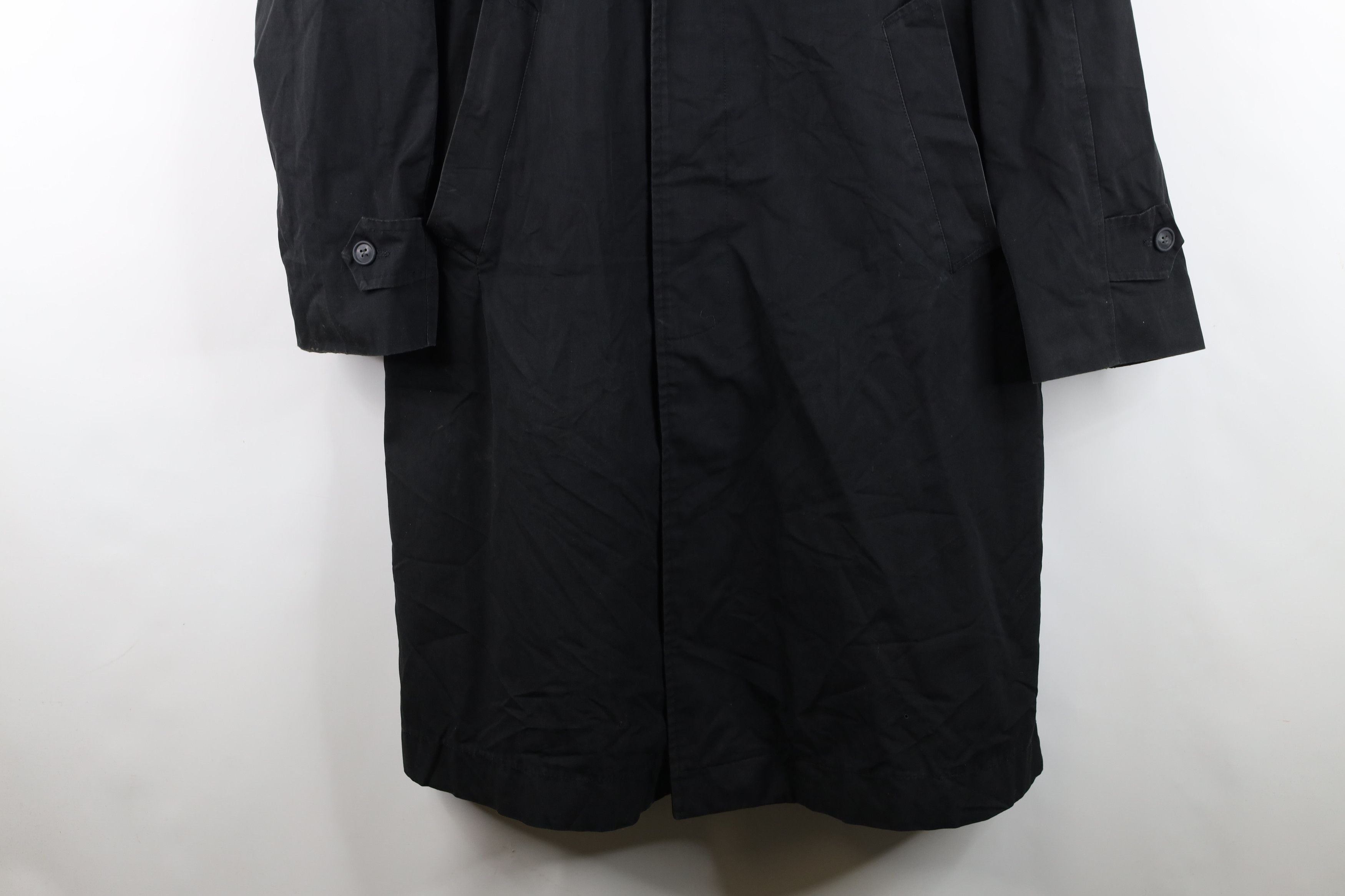 Vintage Vintage 50s 60s Streetwear Trench Coat Rain Jacket Black USA Size US L / EU 52-54 / 3 - 3 Thumbnail