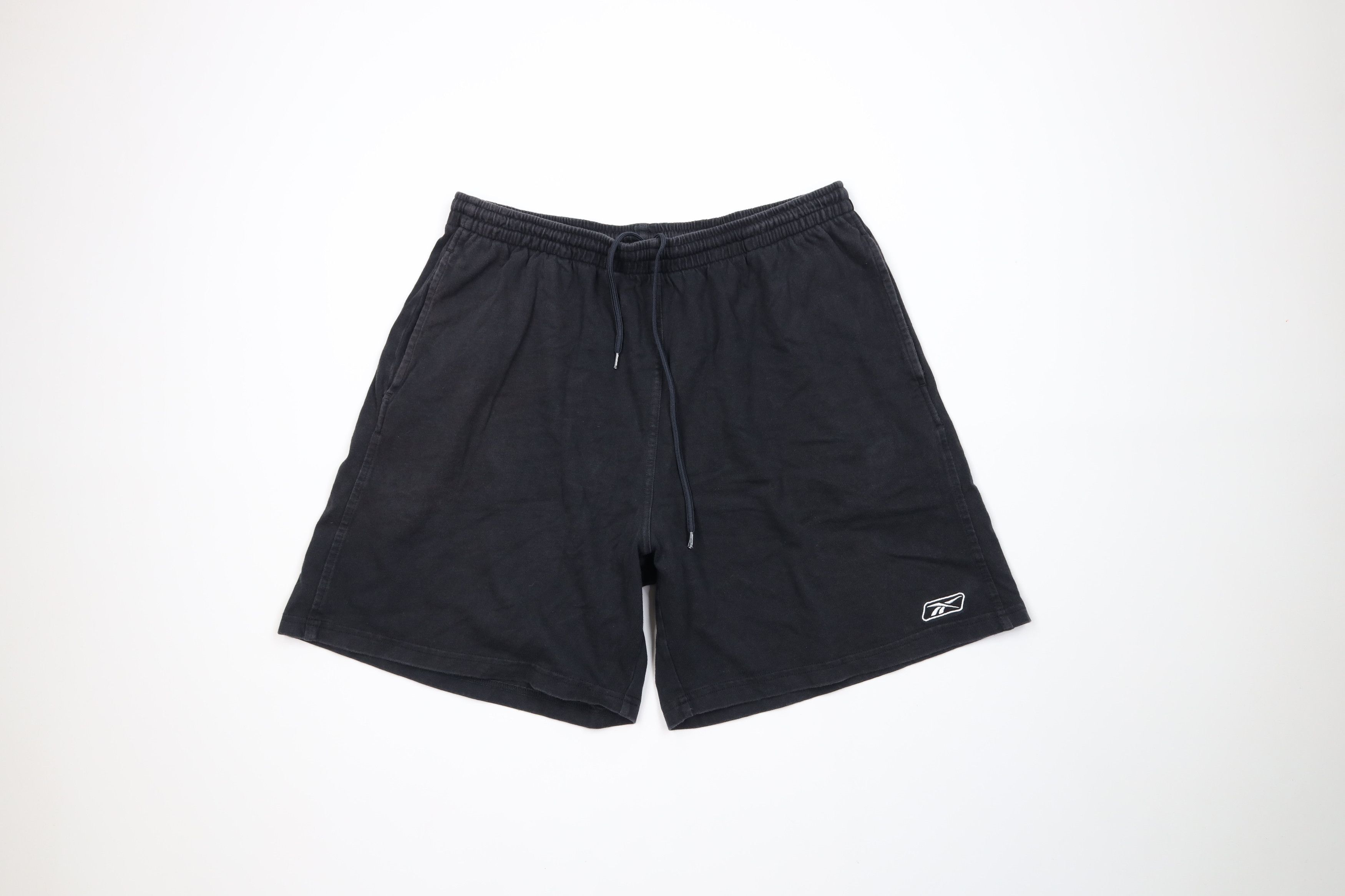 Reebok Vintage 90s Reebok Logo Above Knee Shorts Black Cotton Size US 36 / EU 52 - 1 Thumbnail