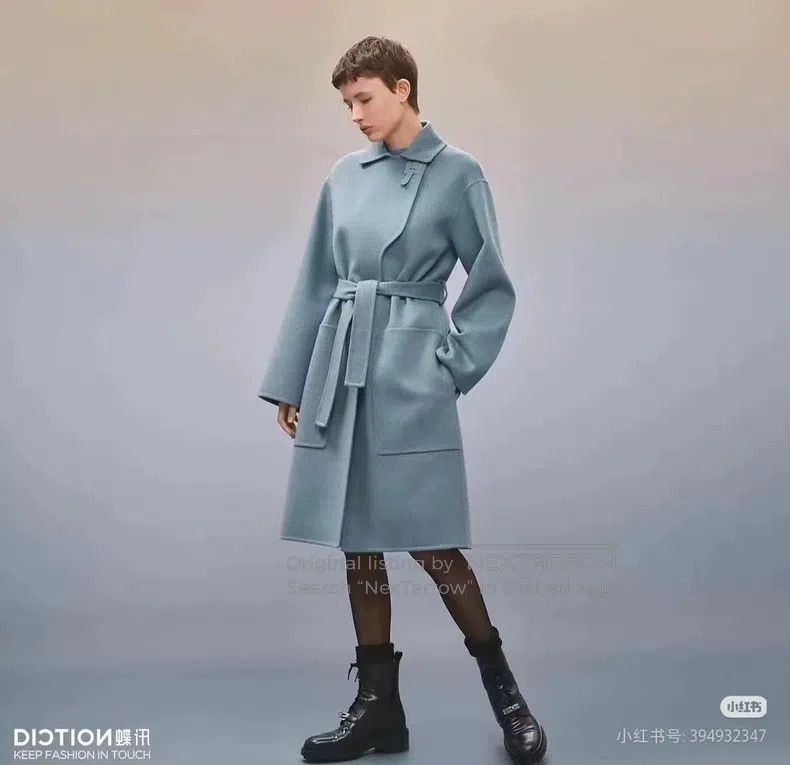 Hermes Hermes Misty Blue Cashmere Overcoat Size XS / US 0-2 / IT 36-38 - 1 Thumbnail