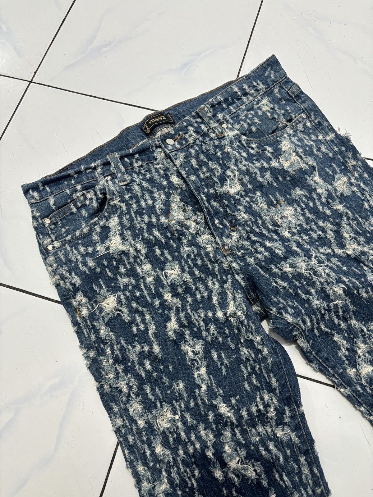 Versace Jeans Couture × Vintage Versace Longpants Fullcracky Size US 34 / EU 50 - 2 Thumbnail