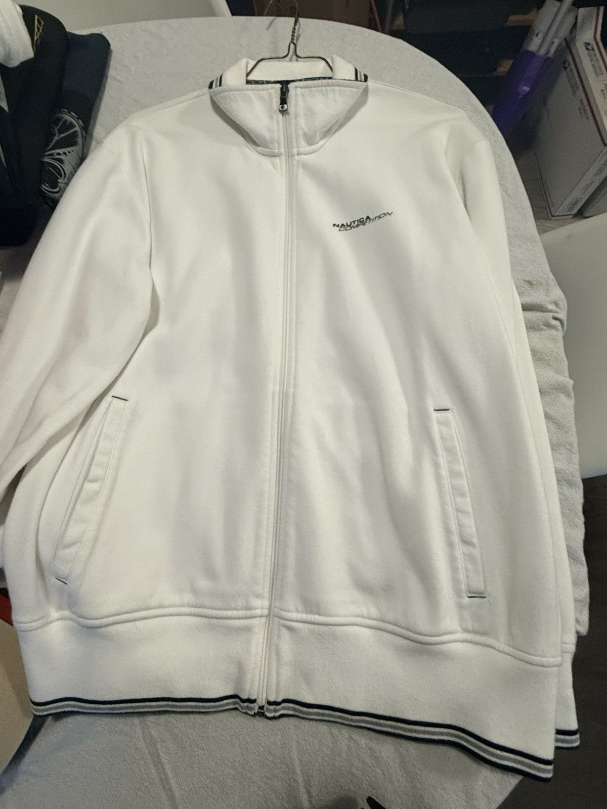 Nautica Nautica White Track Jacket Size US L / EU 52-54 / 3 - 1 Thumbnail