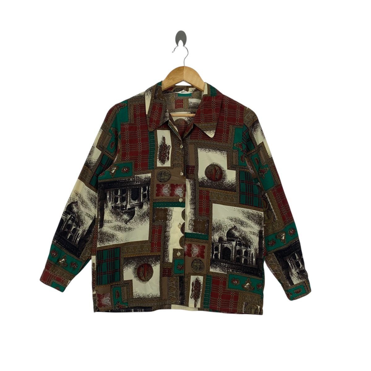 Vintage Vintage AMY PARIS Taj Mahal Painting Casual Tee Shirt Button Size M / US 6-8 / IT 42-44 - 1 Thumbnail