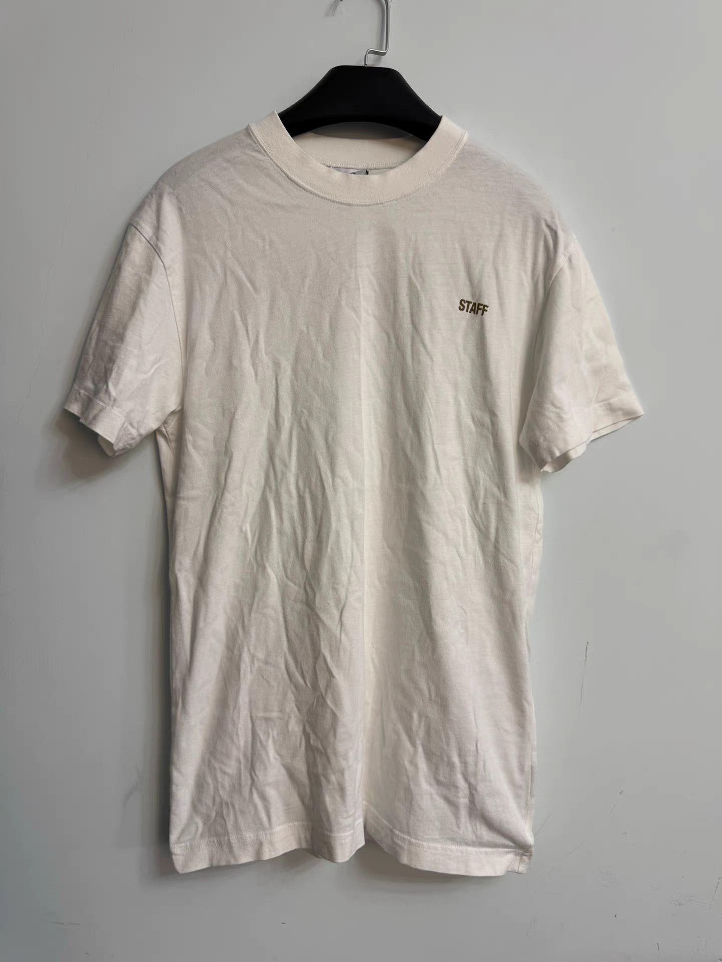 Vetements Vetements vintage classic white Staff short-sleeve T-shirt Size US M / EU 48-50 / 2 - 2 Thumbnail
