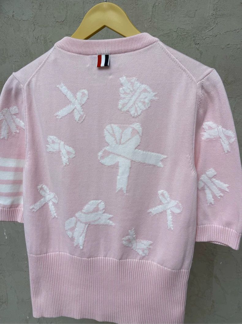 Thom Browne Thom browne Cherry blossom pink brow tie four stripes knitt Size M / US 6-8 / IT 42-44 - 4 Thumbnail