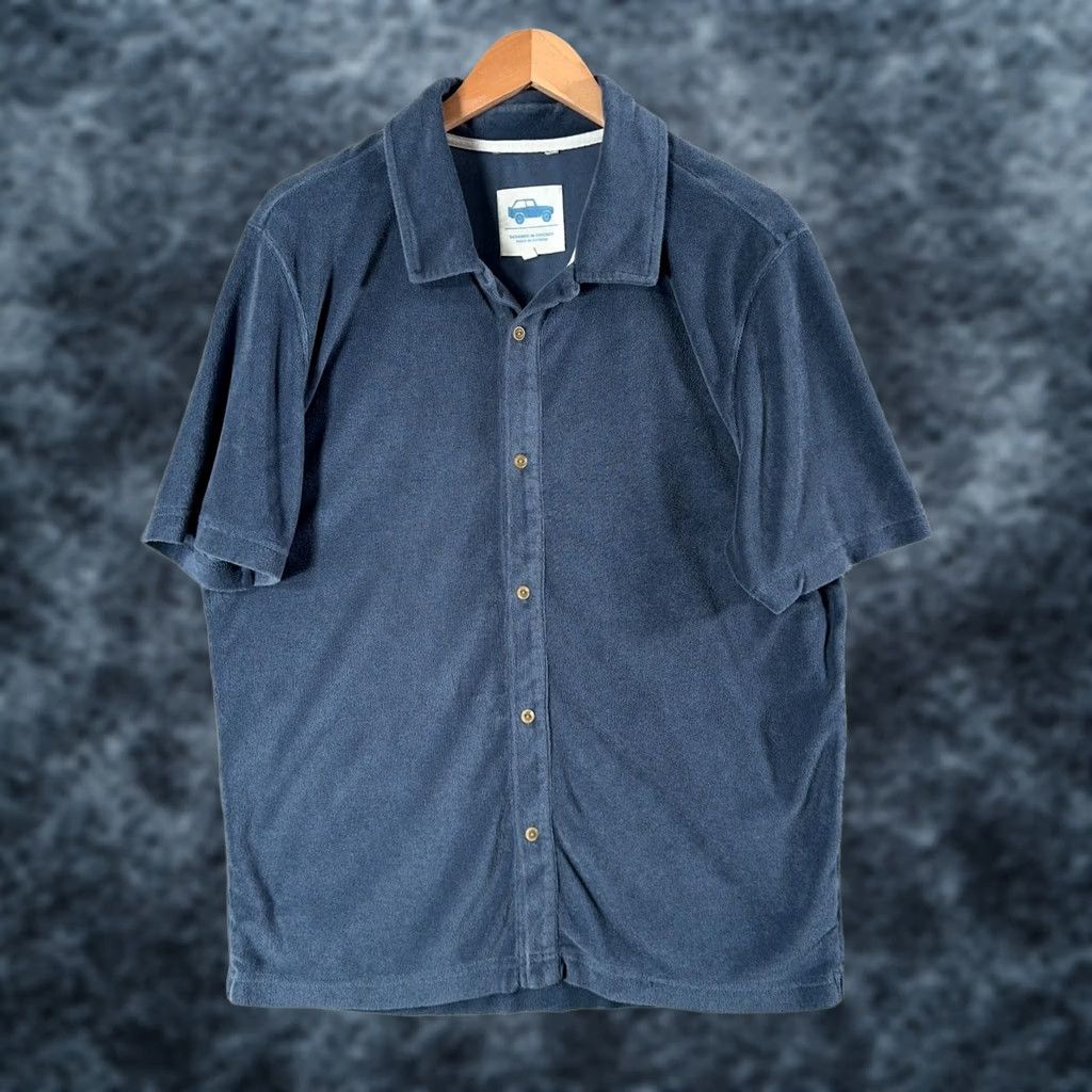 Vintage Mugsy Jeans Button-Up Shirt Mens Large Short Sleeve Beach Lounge Cabana Size US L / EU 52-54 / 3 - 1 Thumbnail