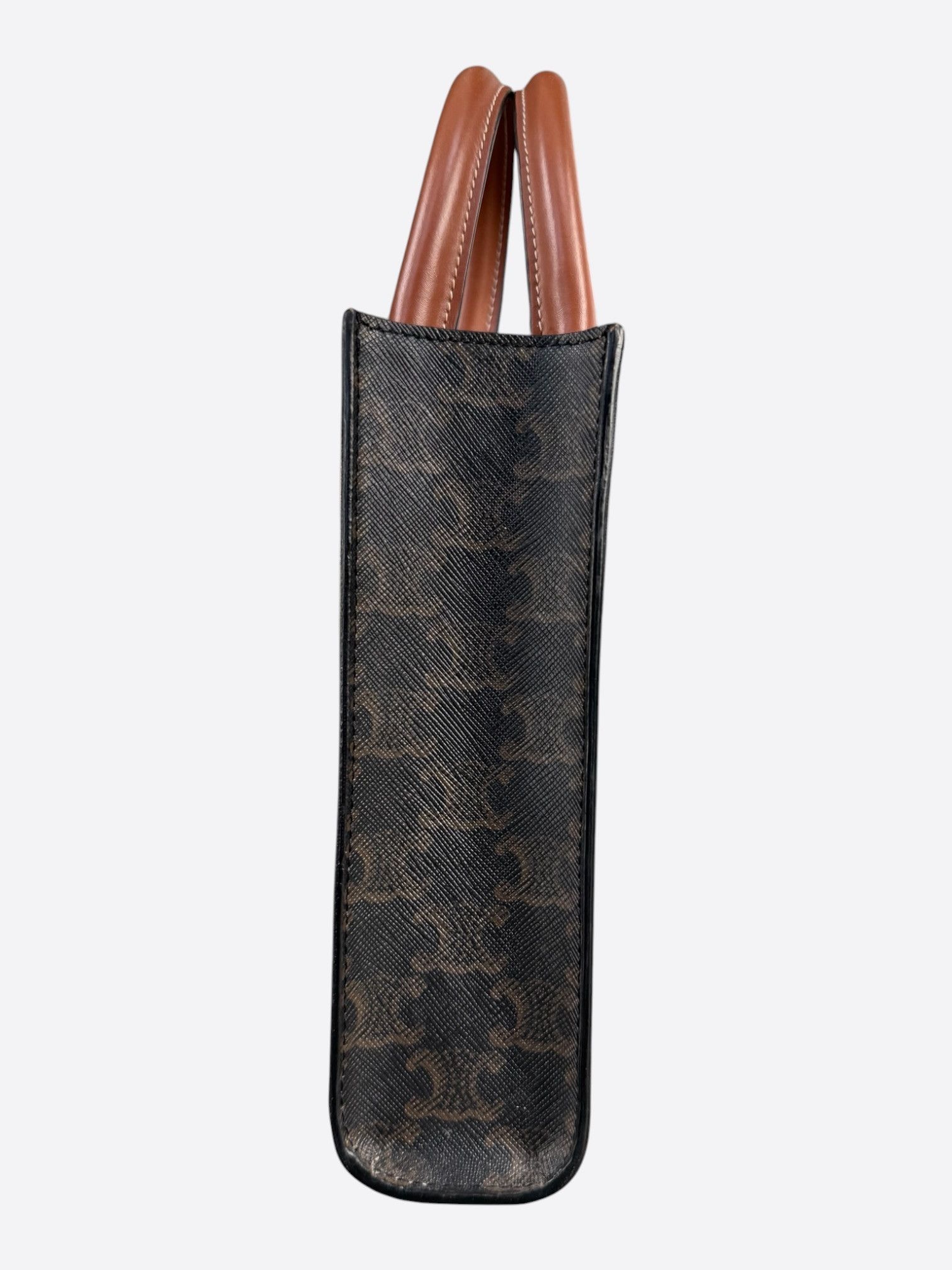 Celine Celine Brown & Black Cabas Mini Vertical Tote Bag Size ONE SIZE - 2 Thumbnail