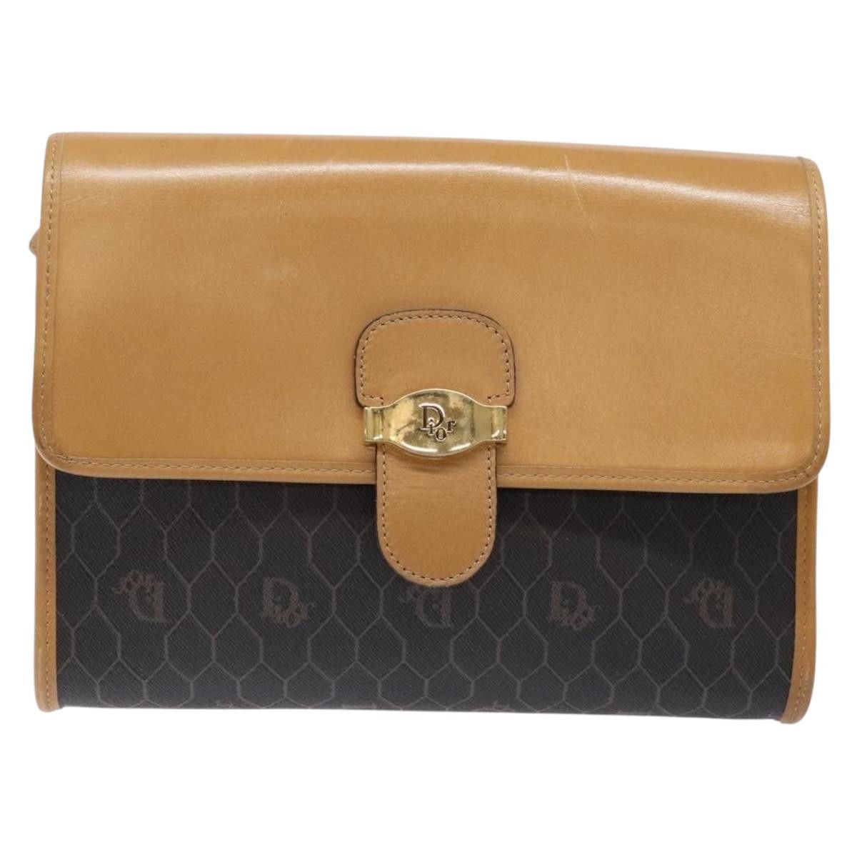 Dior DIOR Honeycomb Canvas Shoulder Bag Pvc Black Gold Size ONE SIZE - 2 Thumbnail